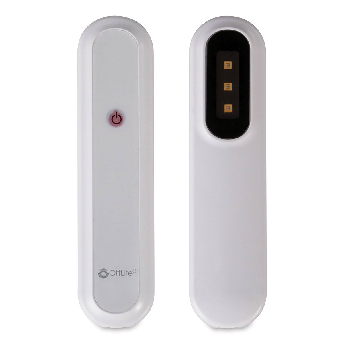 OttLite Compact Travel UVC Disinfecting Wand (Front and back of disinfecting wand, Light off)