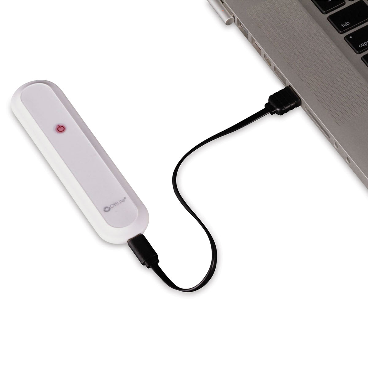 OttLite Compact Travel UVC Disinfecting Wand (Disinfecting wand being charged)