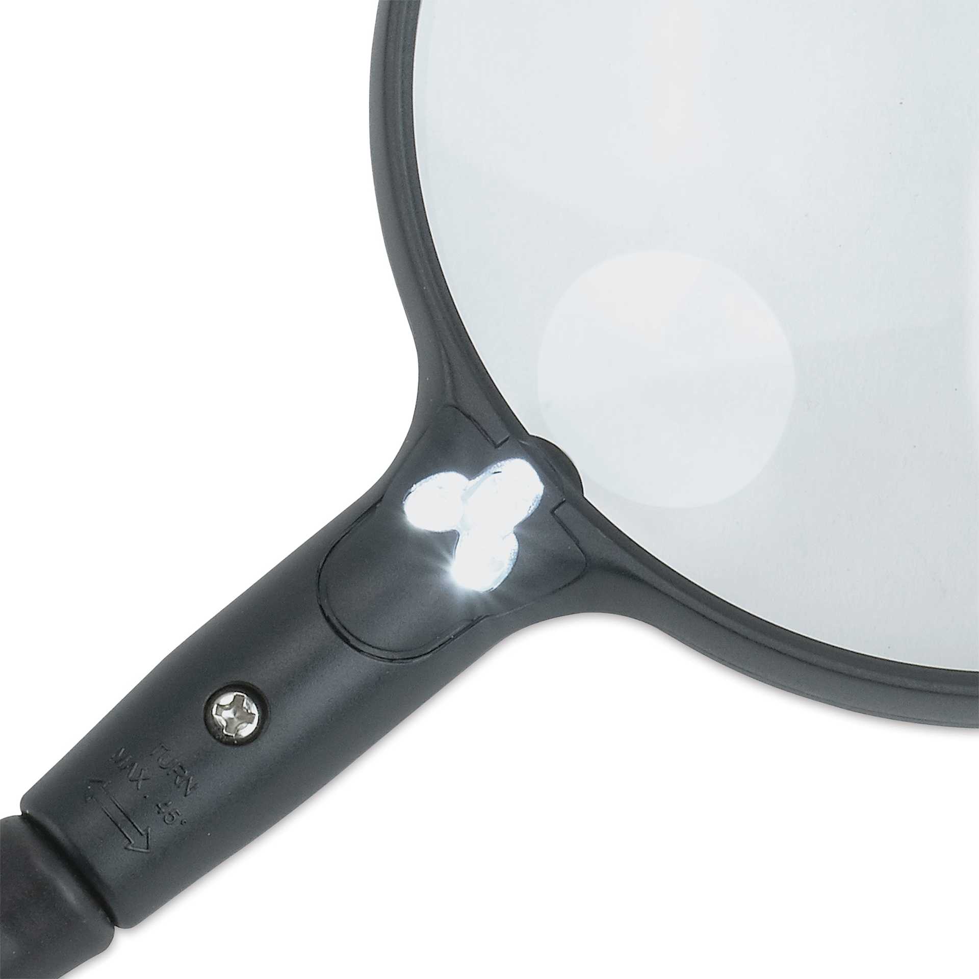 Carson MagniFlex LED Magnifier close-up of LED light turned on