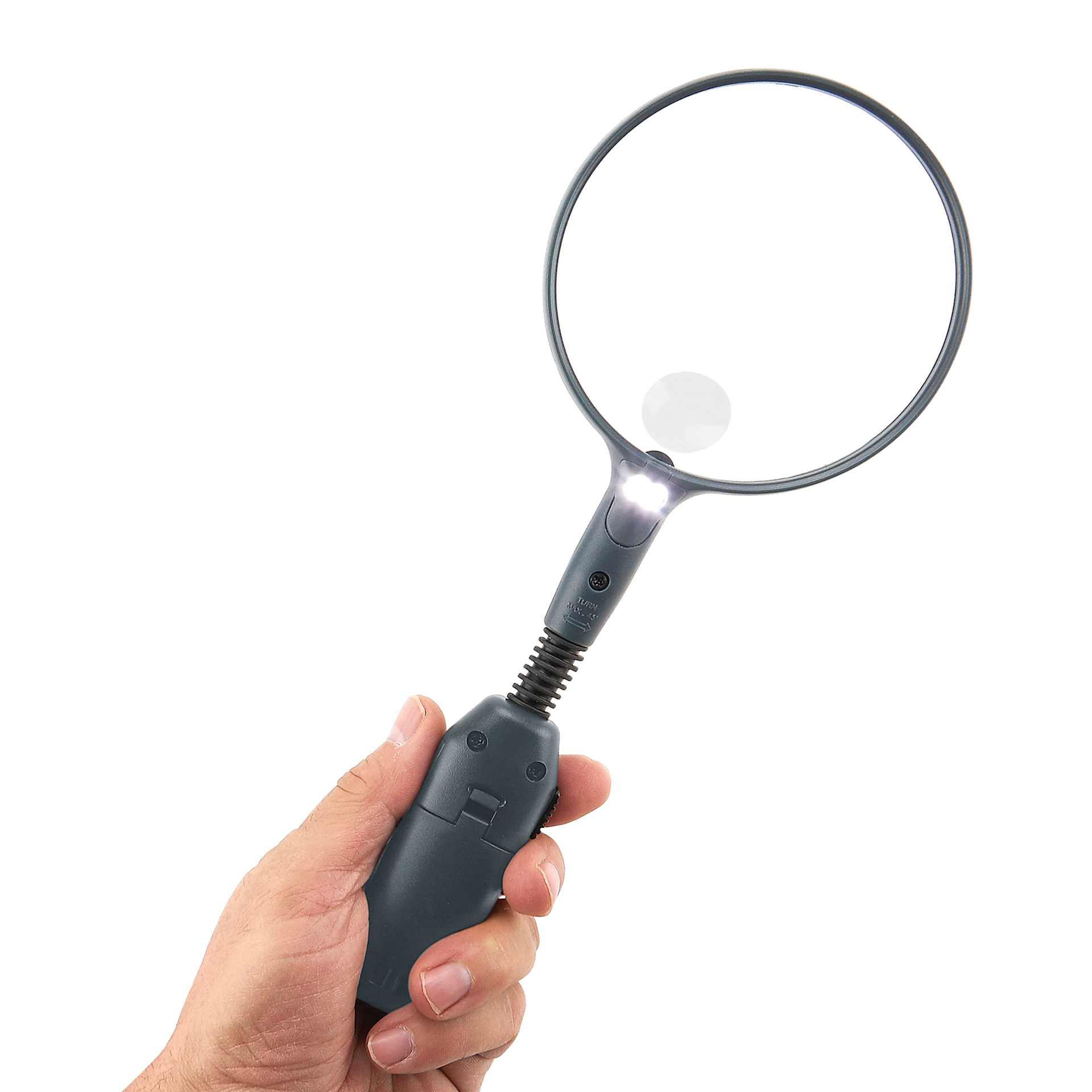 Carson MagniLamp LED Magnifier in hand