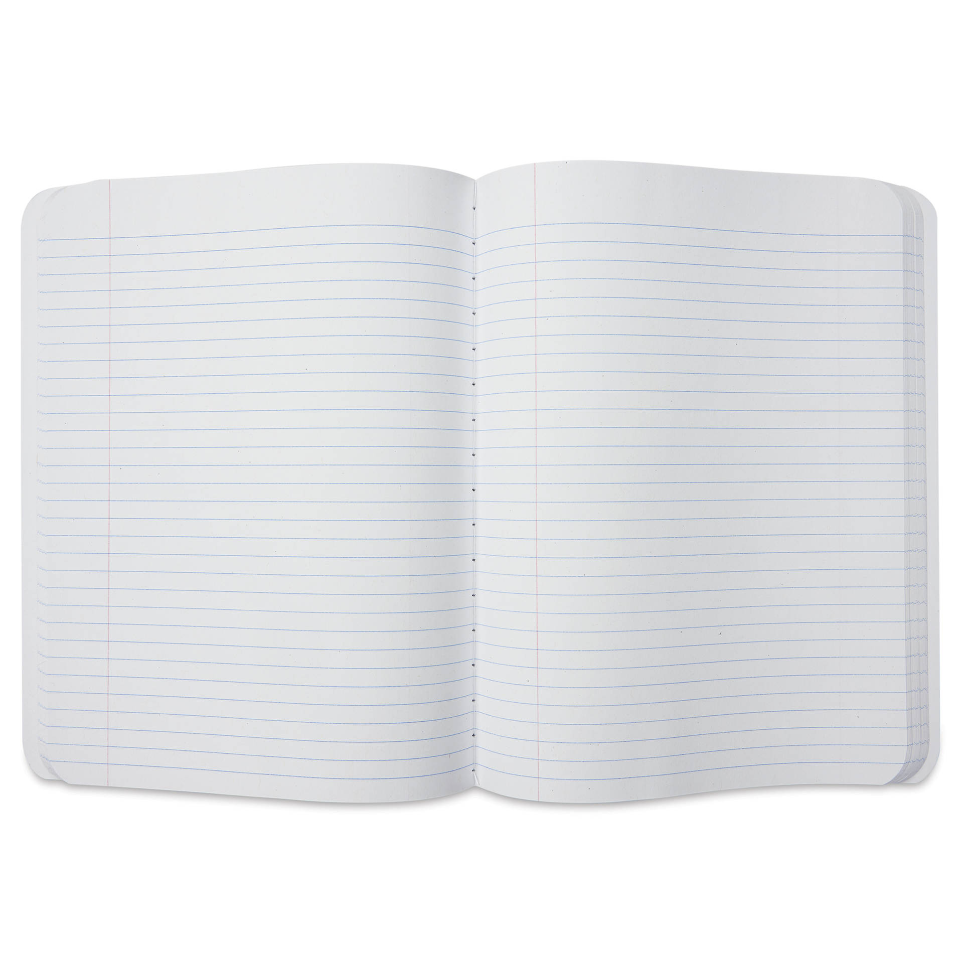 New Leaf Paper Composition Book - Black, Ruled, 9-3/4" x 7-1/2", open