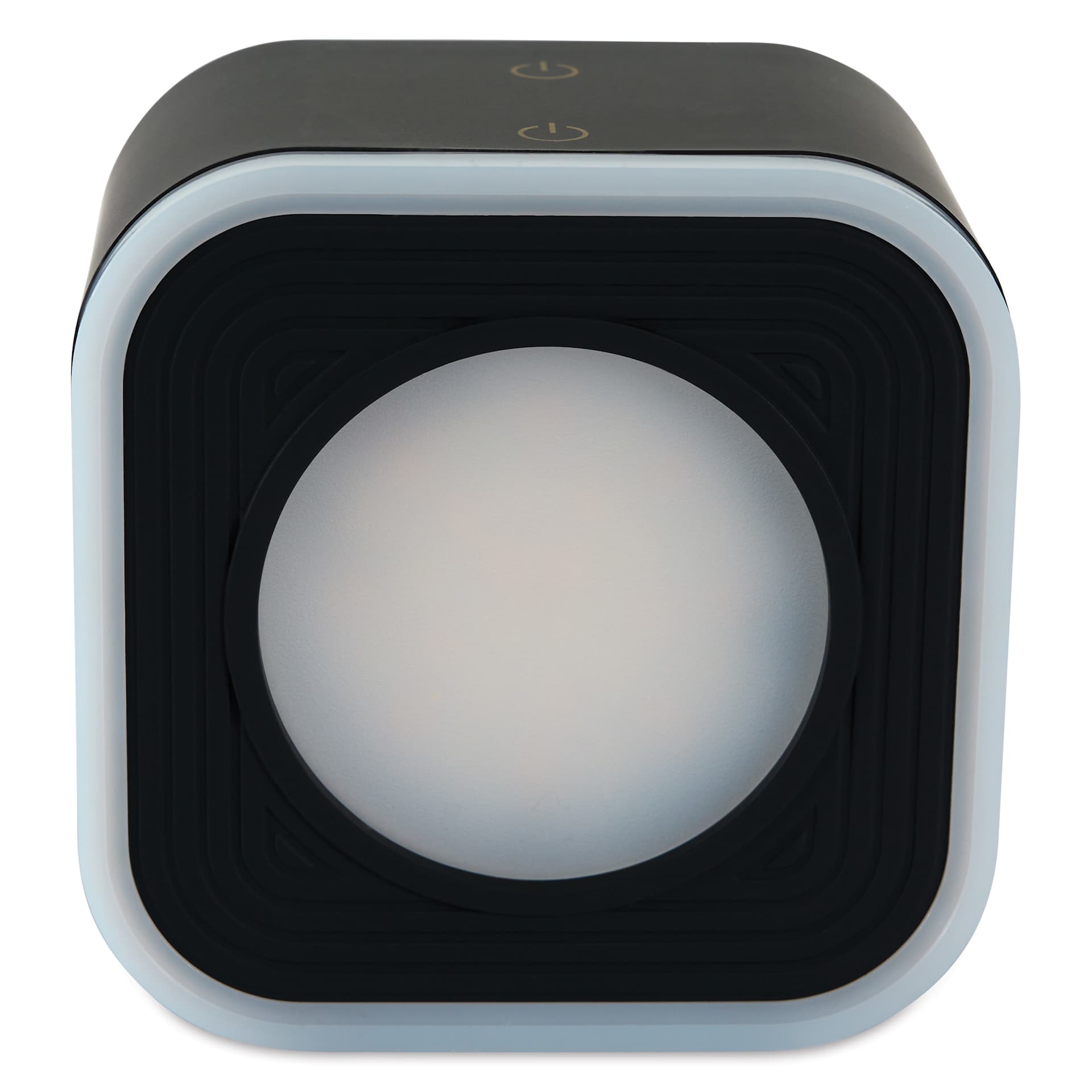 Hobbylight Cube 5-in-1 LED Table Lamp - Black, close-up of the shade