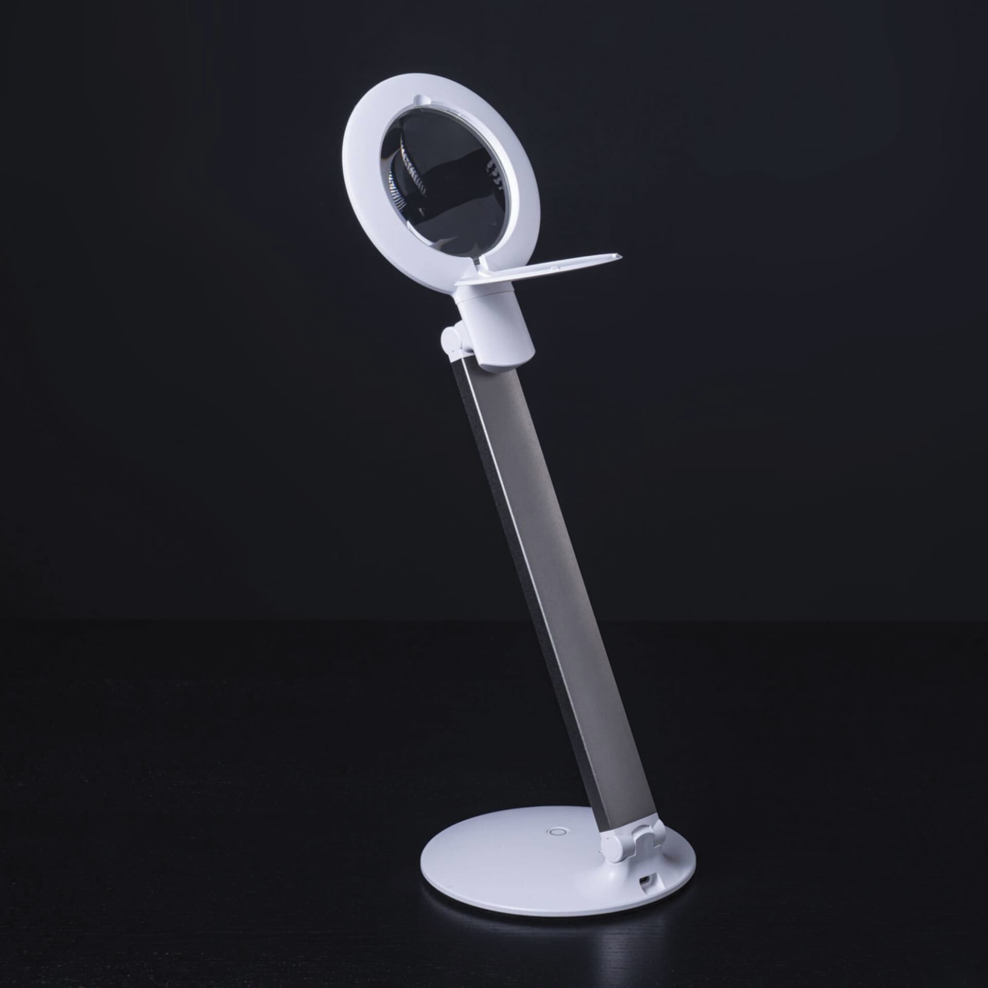 Daylight Halo Go 2 Rechargeable Magnifier Lamp - raised all the way up