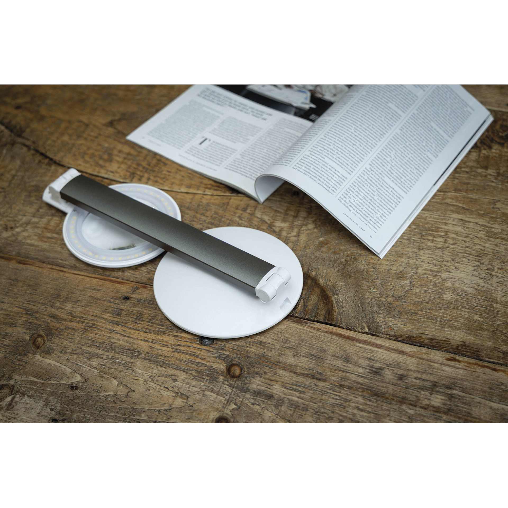 Daylight Halo Go 2 Rechargeable Magnifier Lamp - folded up