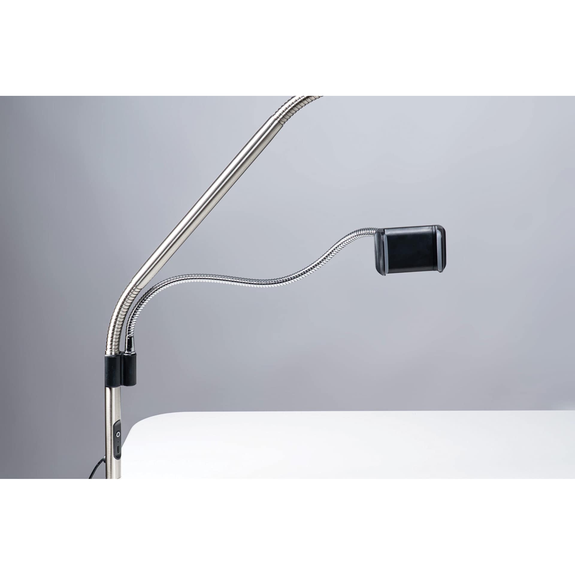 Daylight Flexi Phone Holder - holder attached to a lamp stem