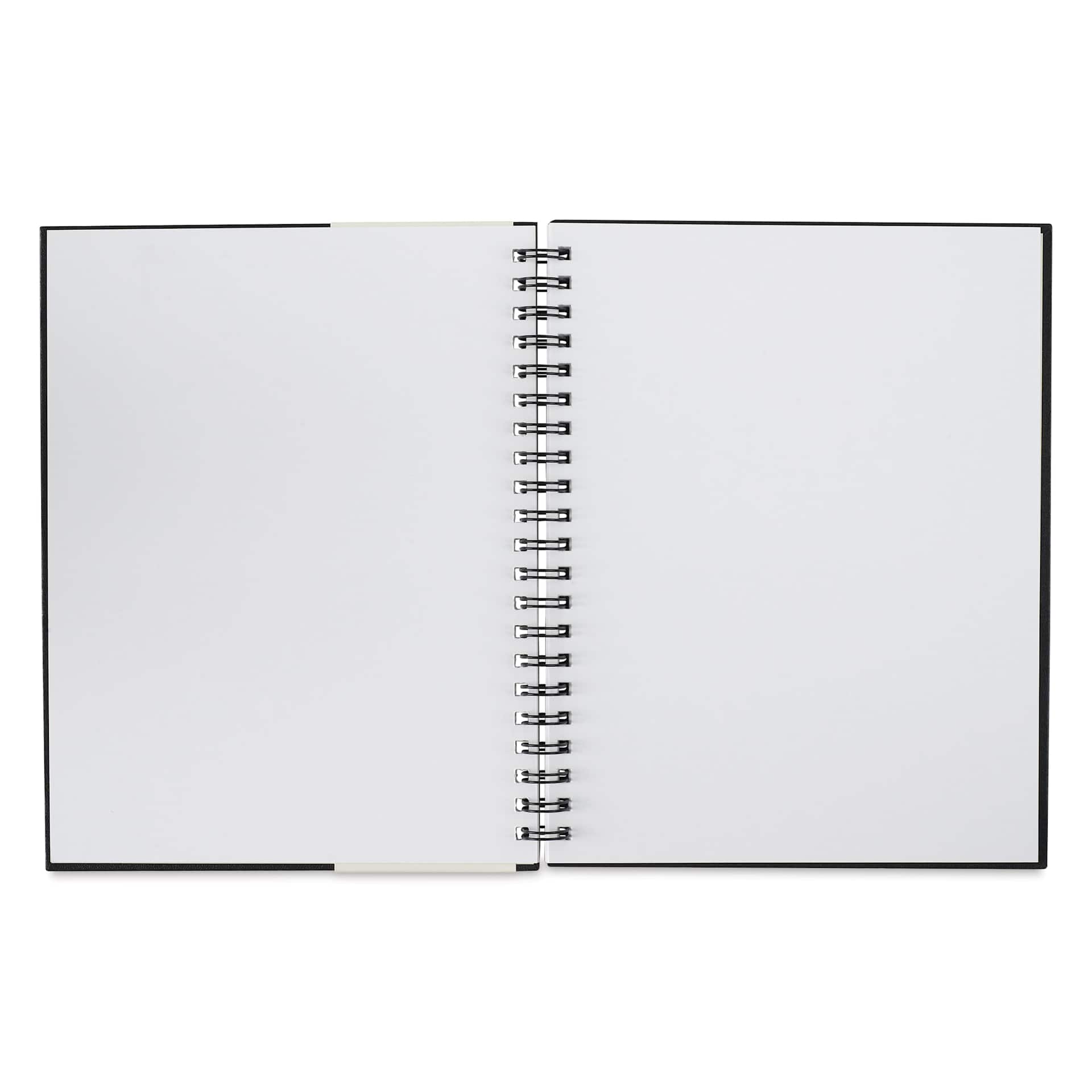 Strathmore 300 Series Mixed Media Hardcover Spiralbound Art Book - 8-1/2" x 11", open