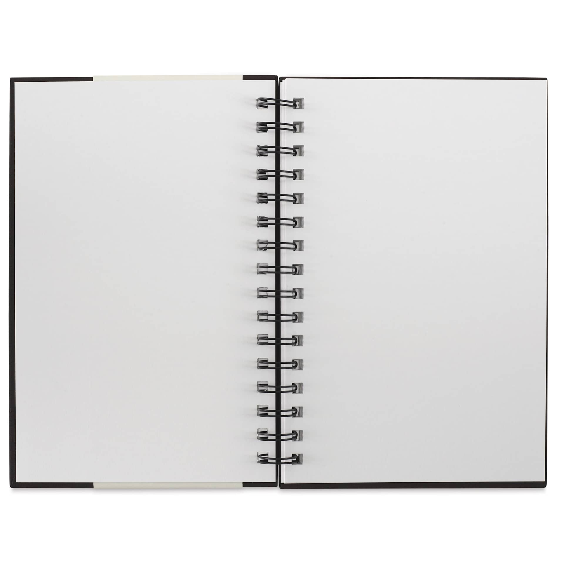 Strathmore 400 Series Mixed Media Wirebound Hardcover Art Book - 5-1/2" x 8-1/2", open to show paper