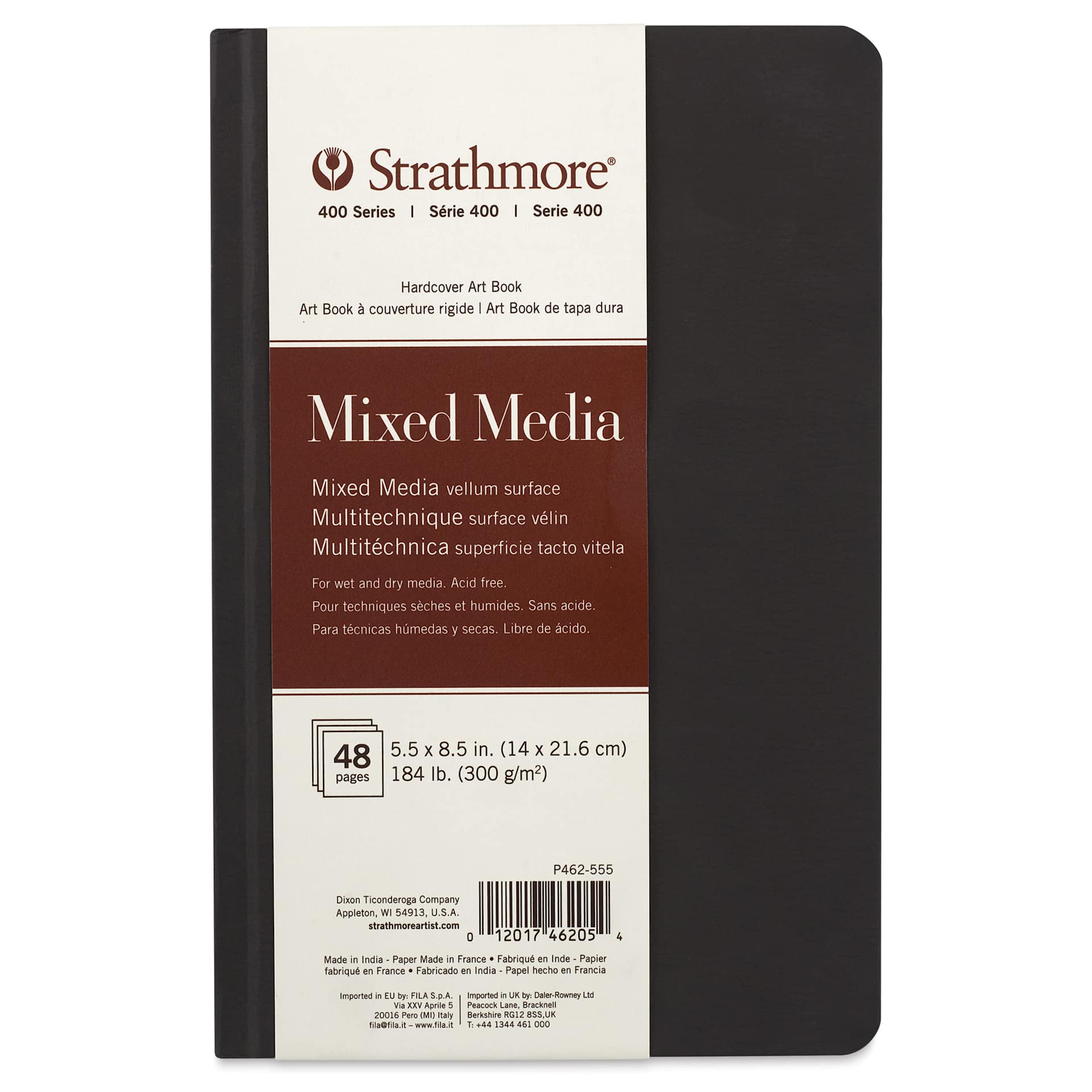 Strathmore 400 Series Mixed Media Hardbound Hardcover Art Book - 5-1/2" x 8-1/2", 48 pages