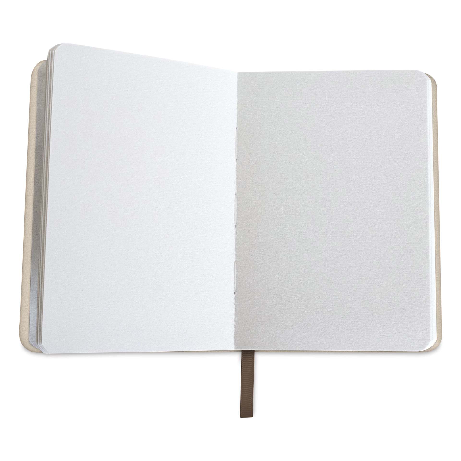 Etchr Mini Sketchbook - A7 Portrait, 2.91" x 4.13", Cold Press, 230 gsm, 26 Sheets, open