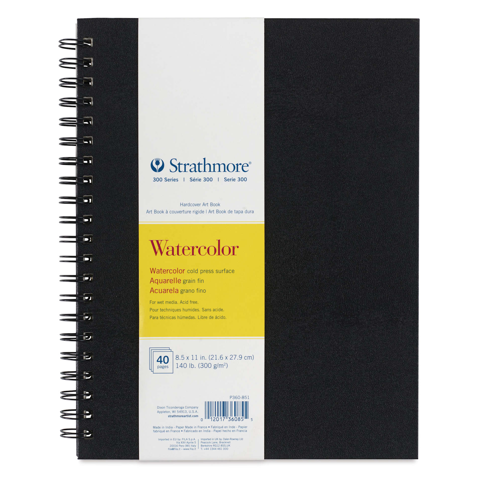 Strathmore 300 Series Watercolor Hardcover Wirebound Art Book - 8-1/2" x11"