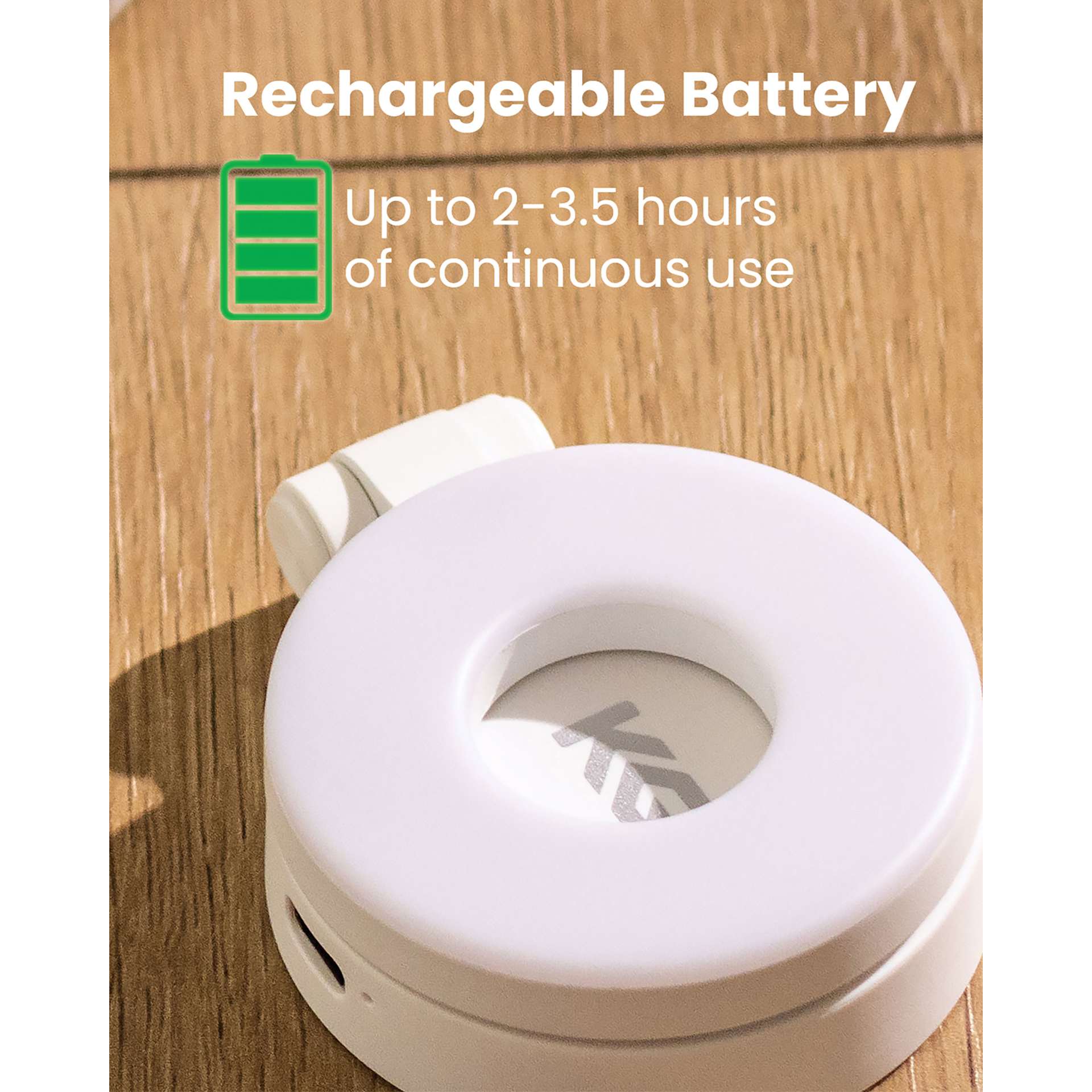 KraftGeek HaloGlow Magnetic Phone Light - White with rechargeable battery