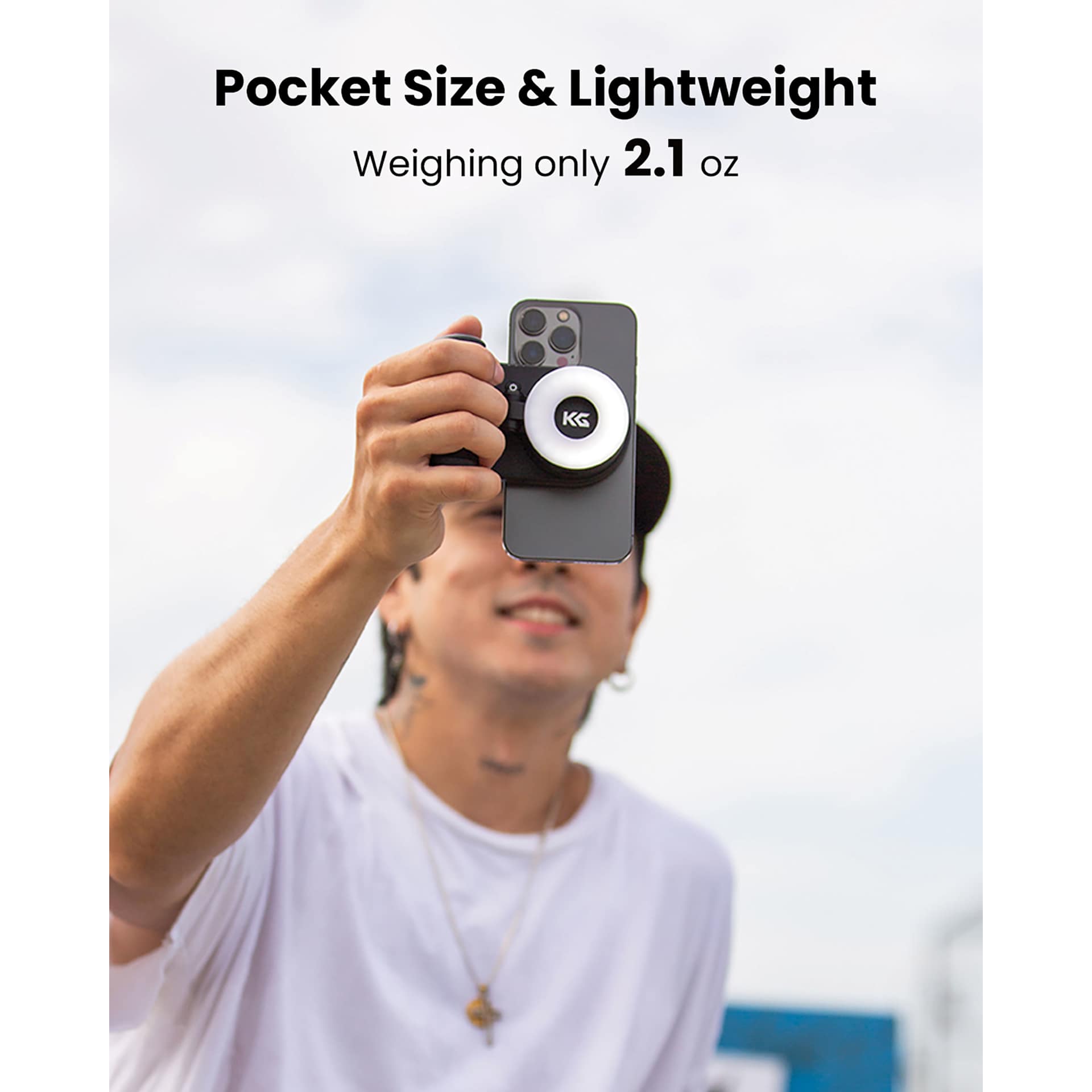Pocket sized and lightweight, weighing only 2.1 oz