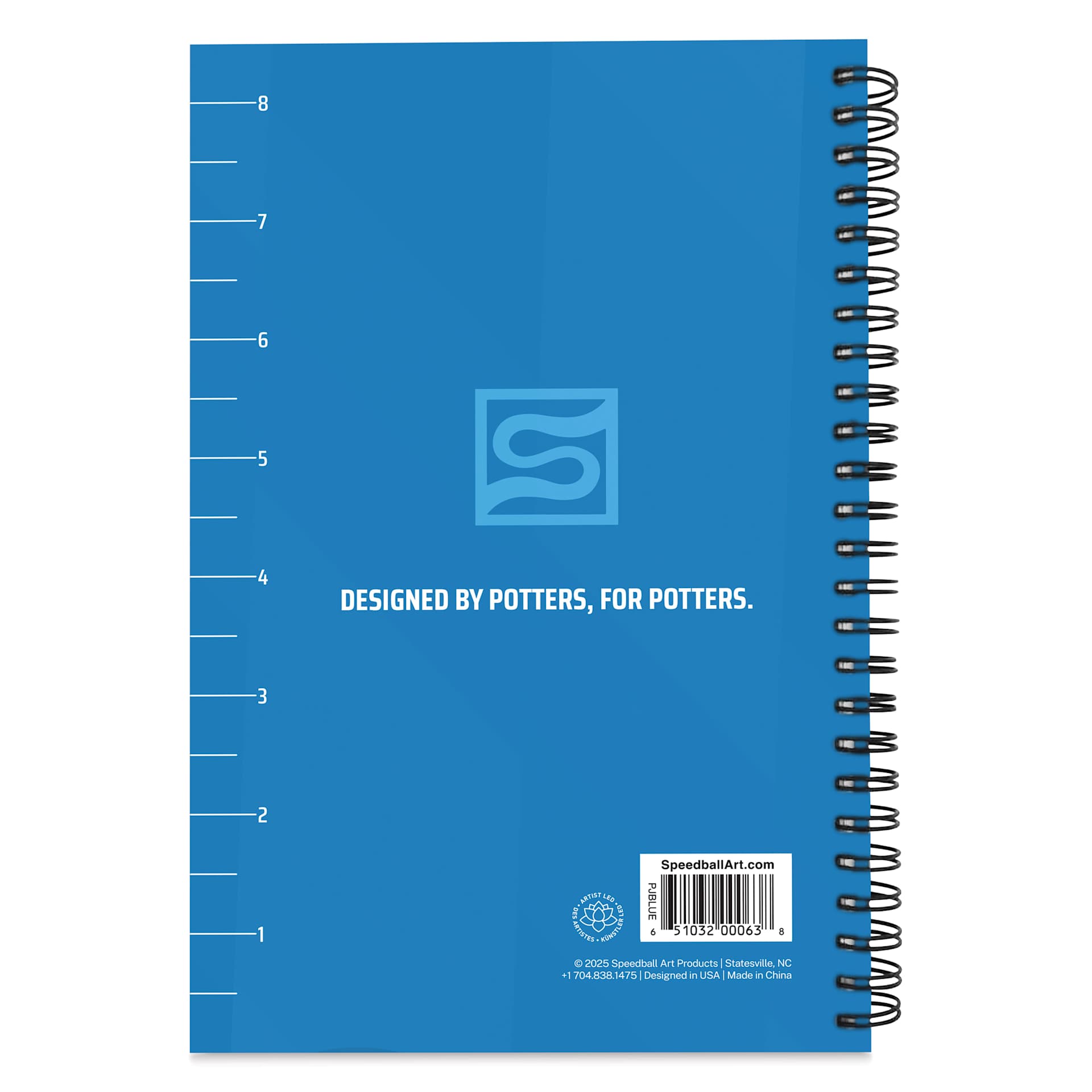 Speedball Potter’s Journey Ceramics Planner - 5-1/2" x 8-1/2", Blue, back cover