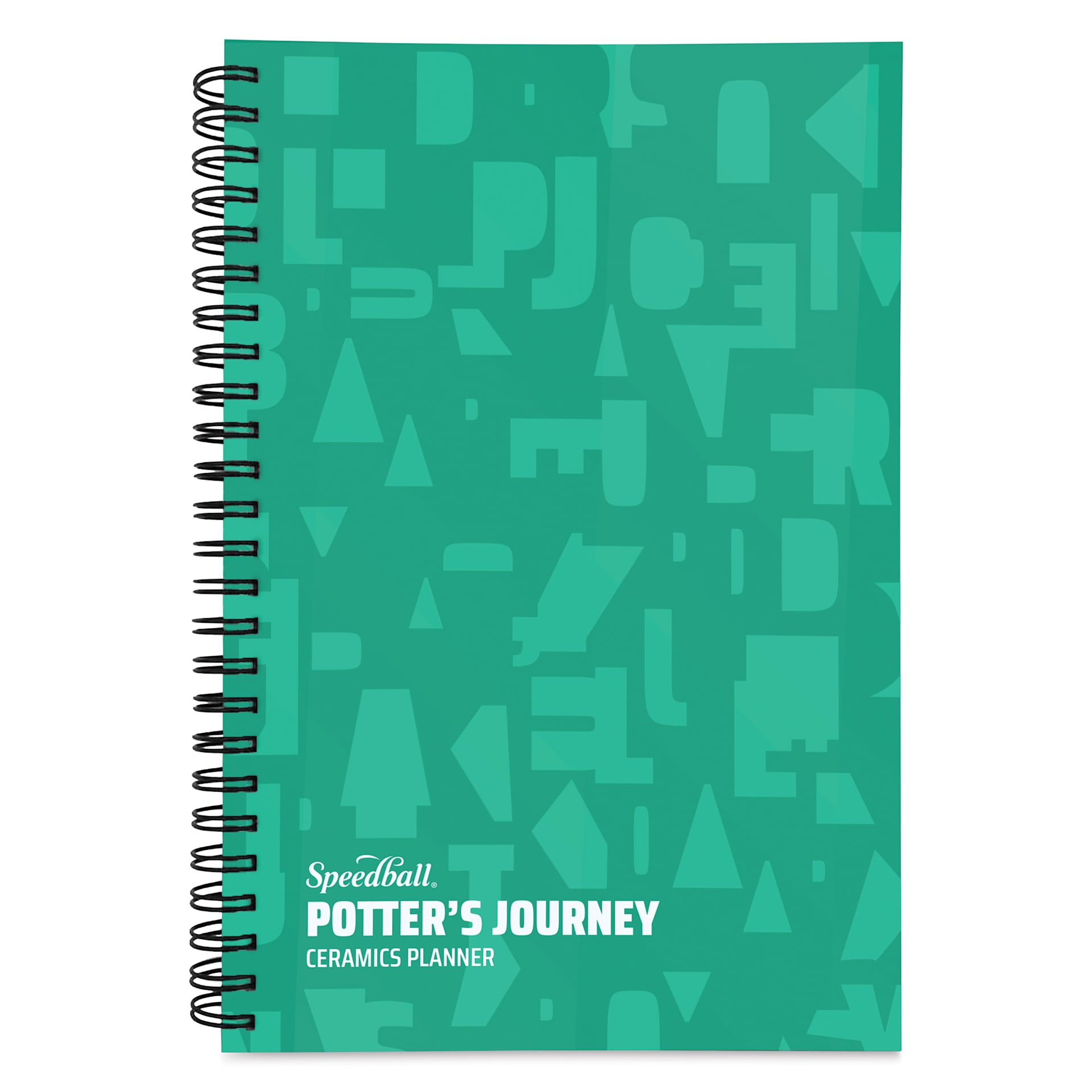 Speedball Potter’s Journey Ceramics Planner - 5-1/2" x 8-1/2", Green, front cover