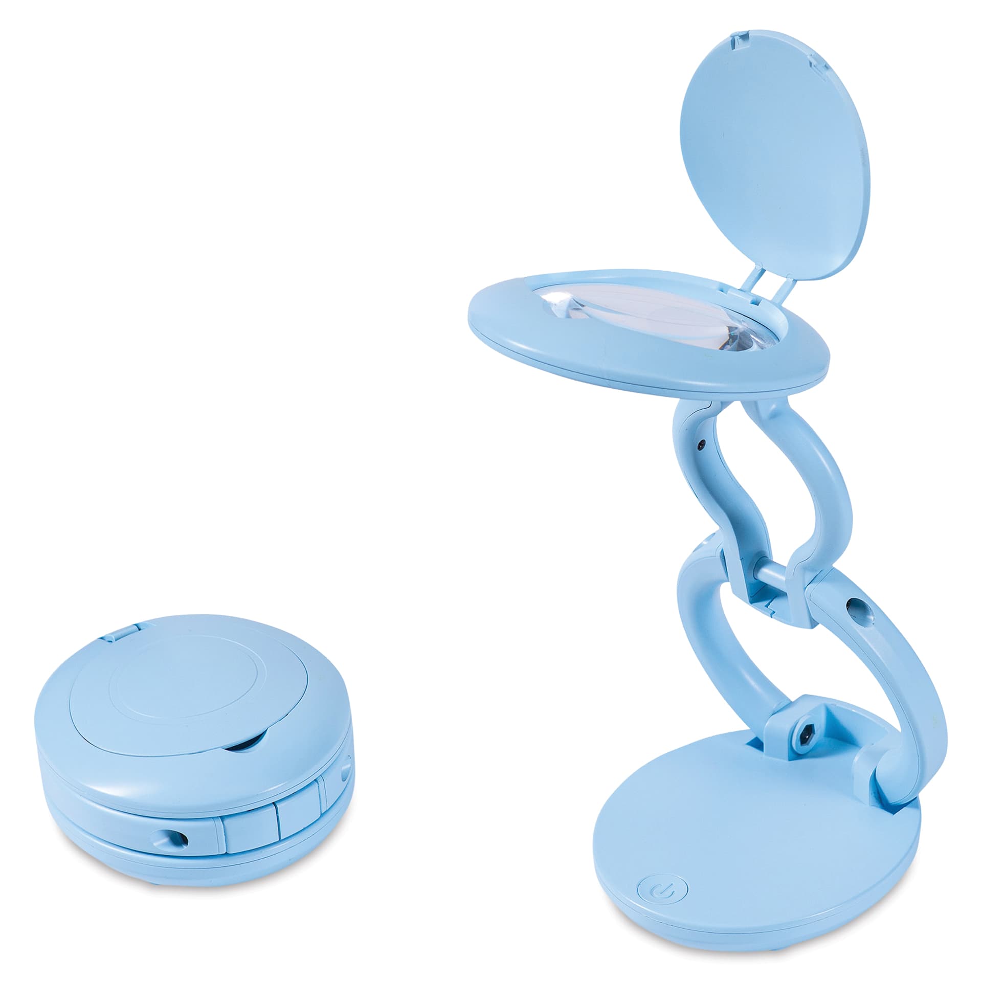 Daylight YoYo Magnifier Lamp - Blue, compact and extended