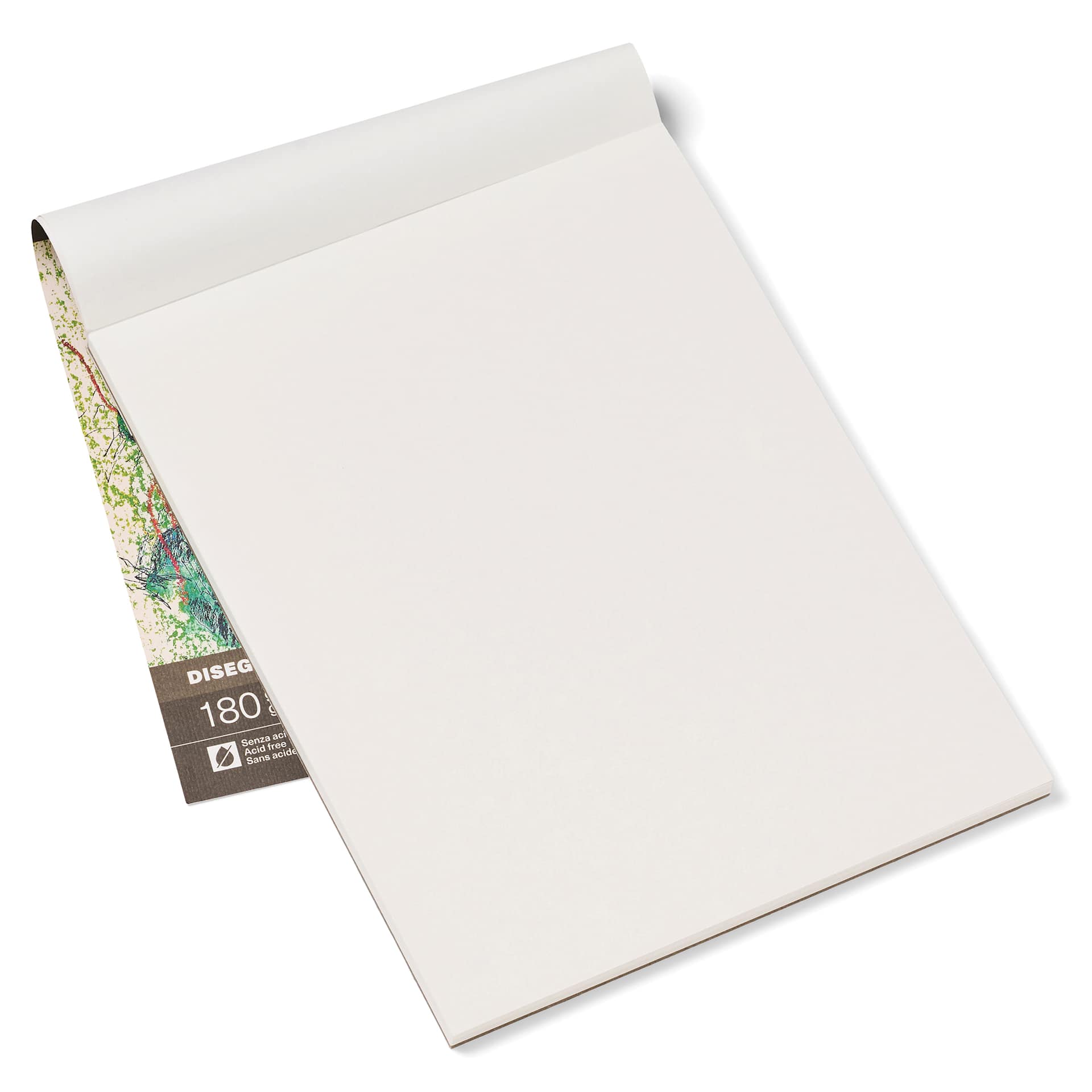 Fabriano Storia Gluebound Drawing Pad - 9-1/2" x 12-1/2", 180 gsm, 30 Sheets, open