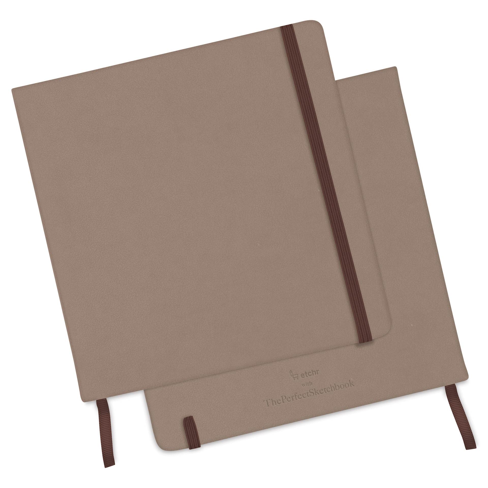 Etchr The Perfect Sketchbook with Deckle Edges - 7" x 7", Cold Press, 300 gsm, front and back of cover