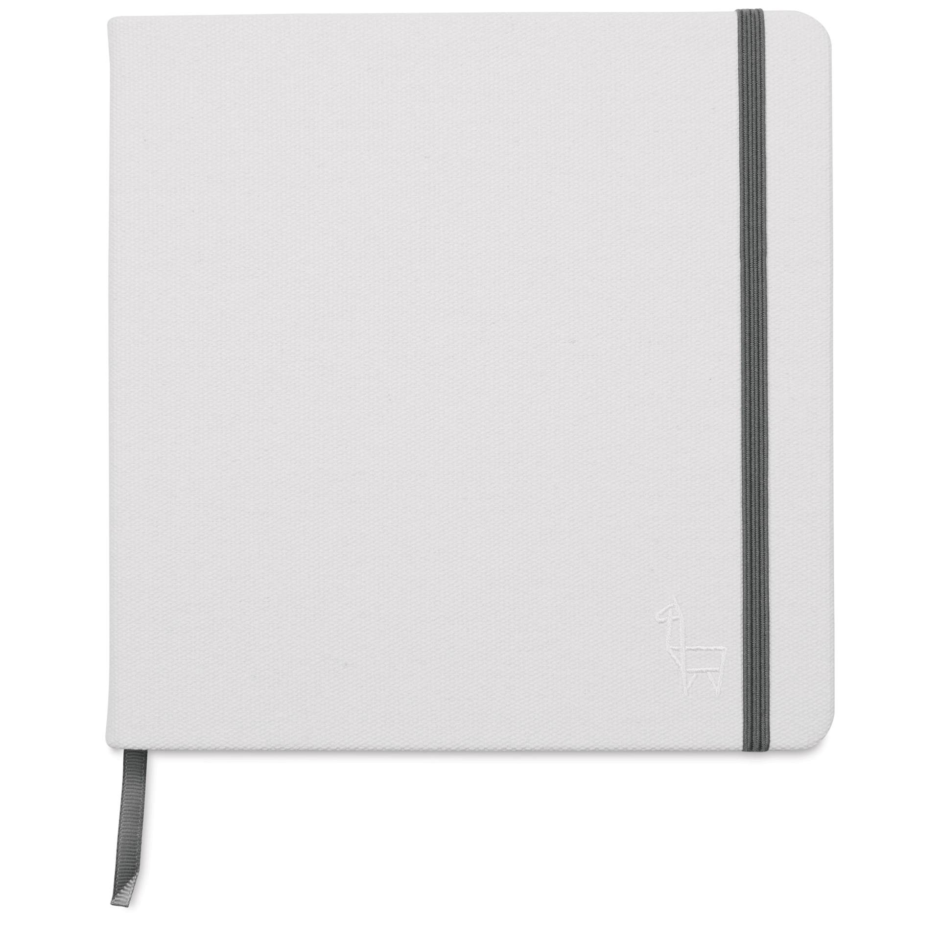 Etchr Mixed Media Hardbound Sketchbook - 8" x 8", front showing strap