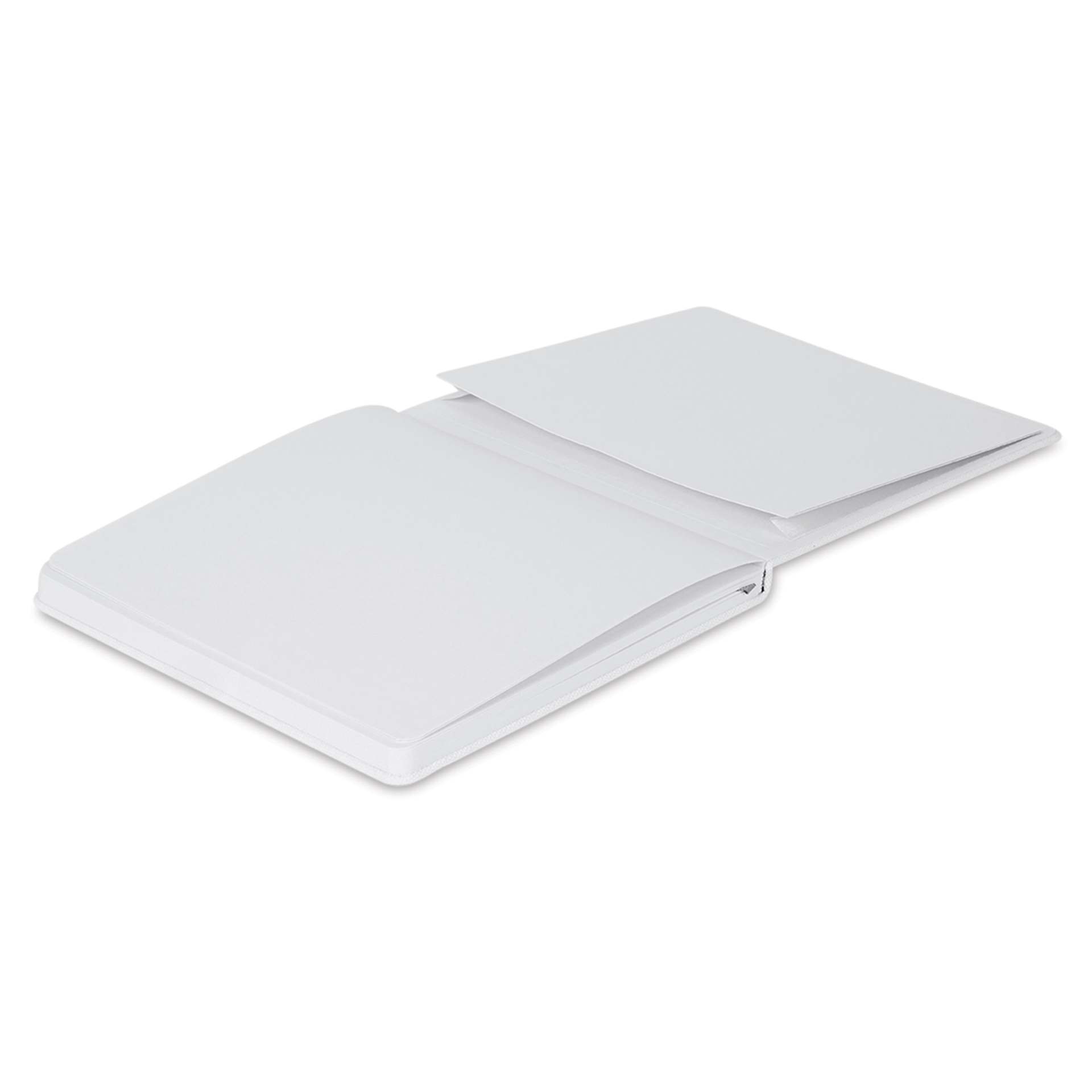 Etchr Mixed Media Hardbound Sketchbook - Hot Press, Square, 8" x 8", 100 lb, interior pocket shown