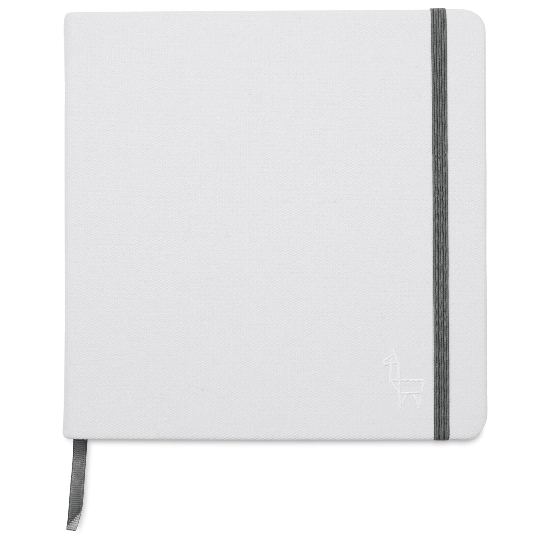 Etchr Mixed Media Hardbound Sketchbook - Hot Press, Square, 8" x 8", 100 lb, strap shown