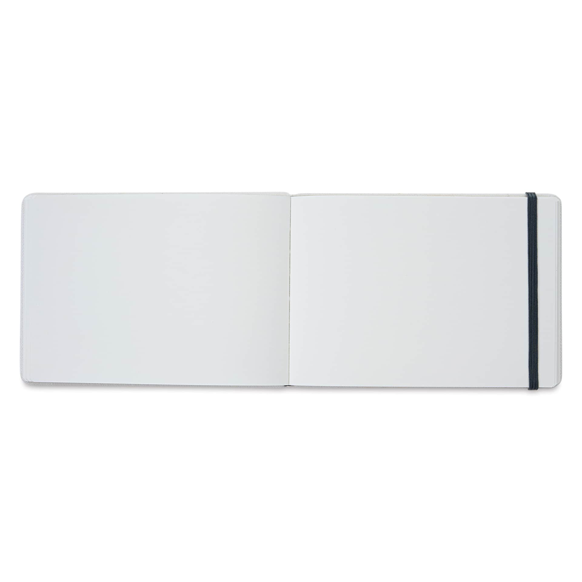 Etchr Mixed Media Hardbound Sketchbook - 5.8" x 8.3", Hot Press (open to show paper)