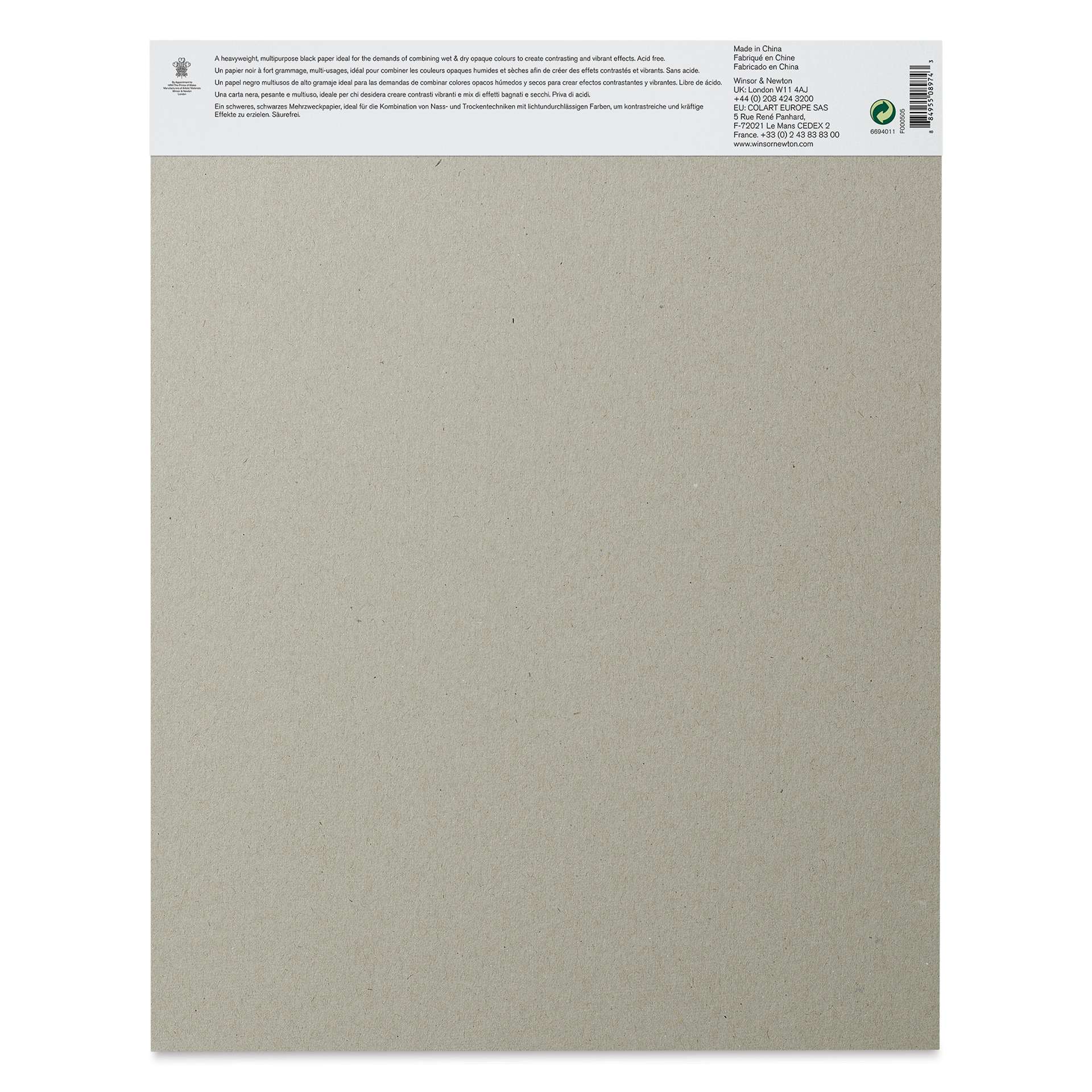 Winsor & Newton Black Mixed Media Pad - 11" x 14" (back)