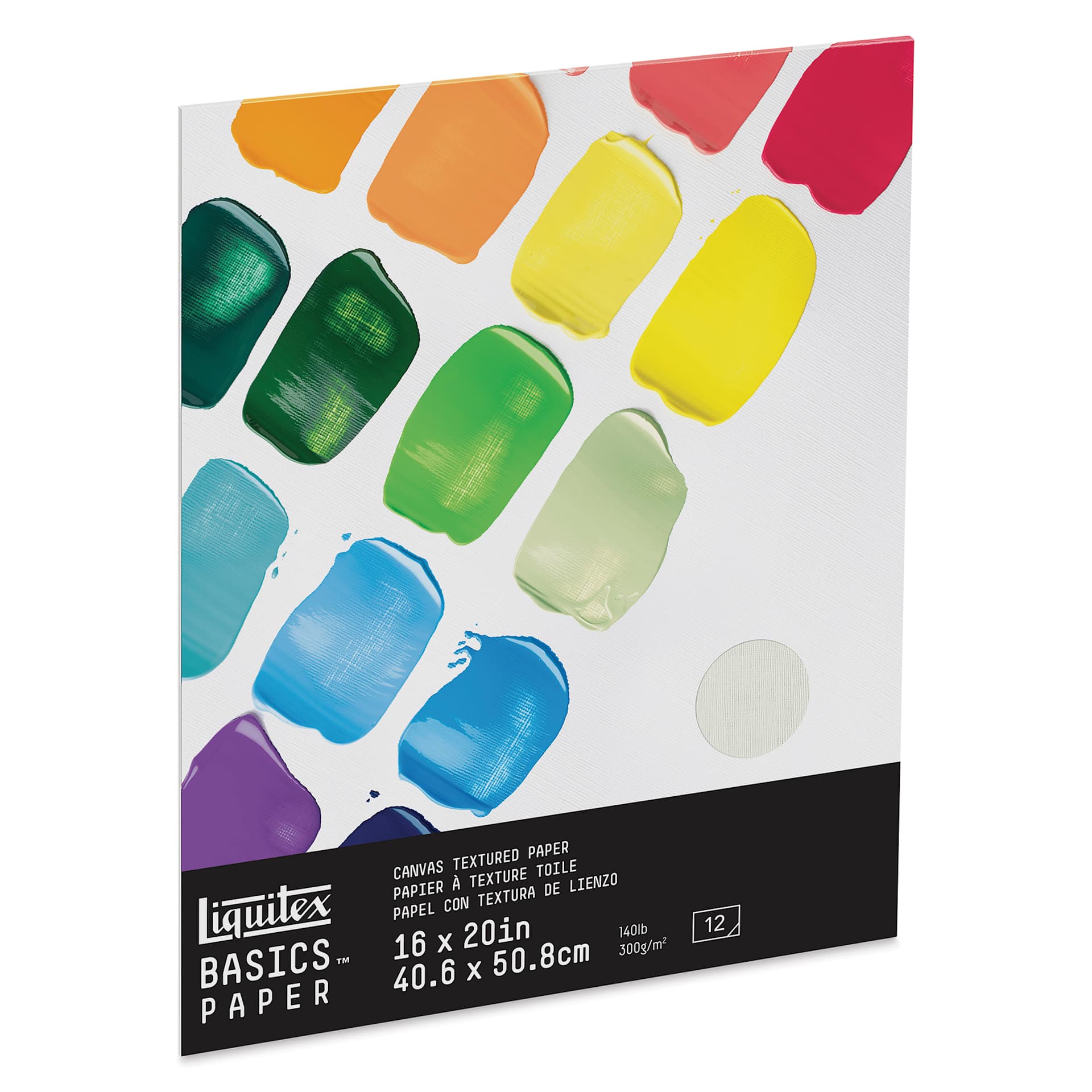 Liquitex Basics Canvas Textured Paper Pad - 16" x 20", 12 Sheets