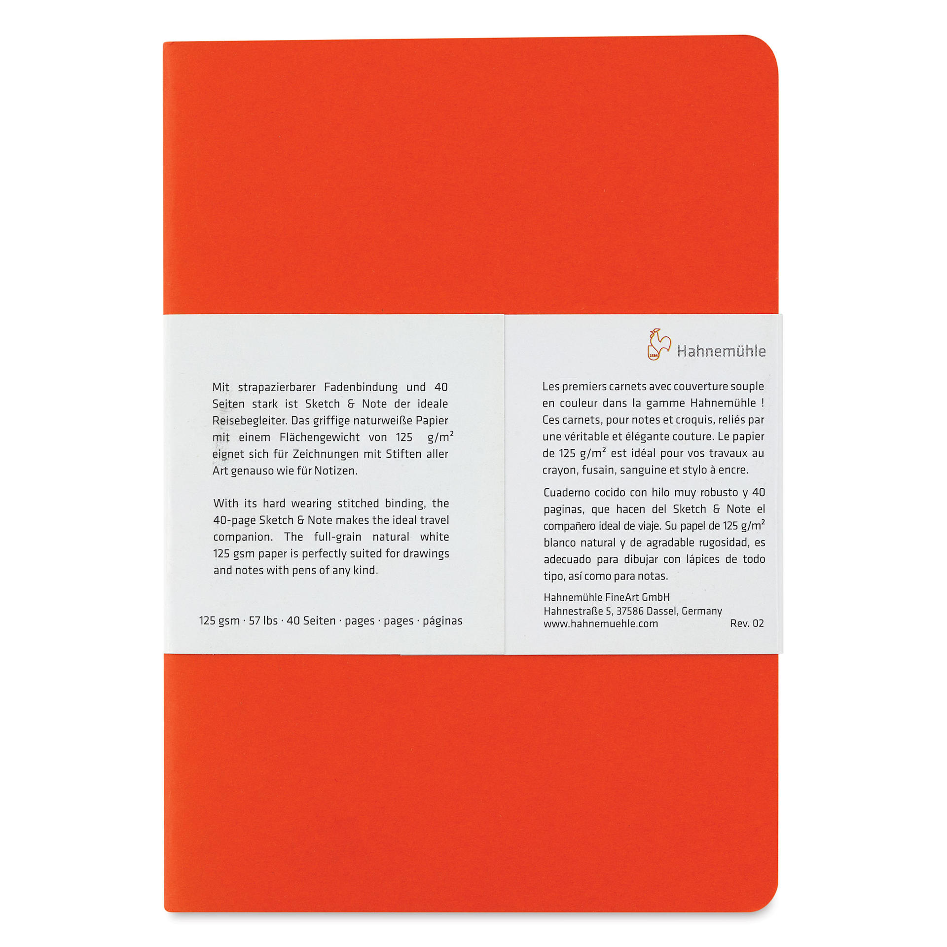 Hahnemühle Sketch and Note Booklets - Back of the Orange, 4.13" x 5.83" booklet