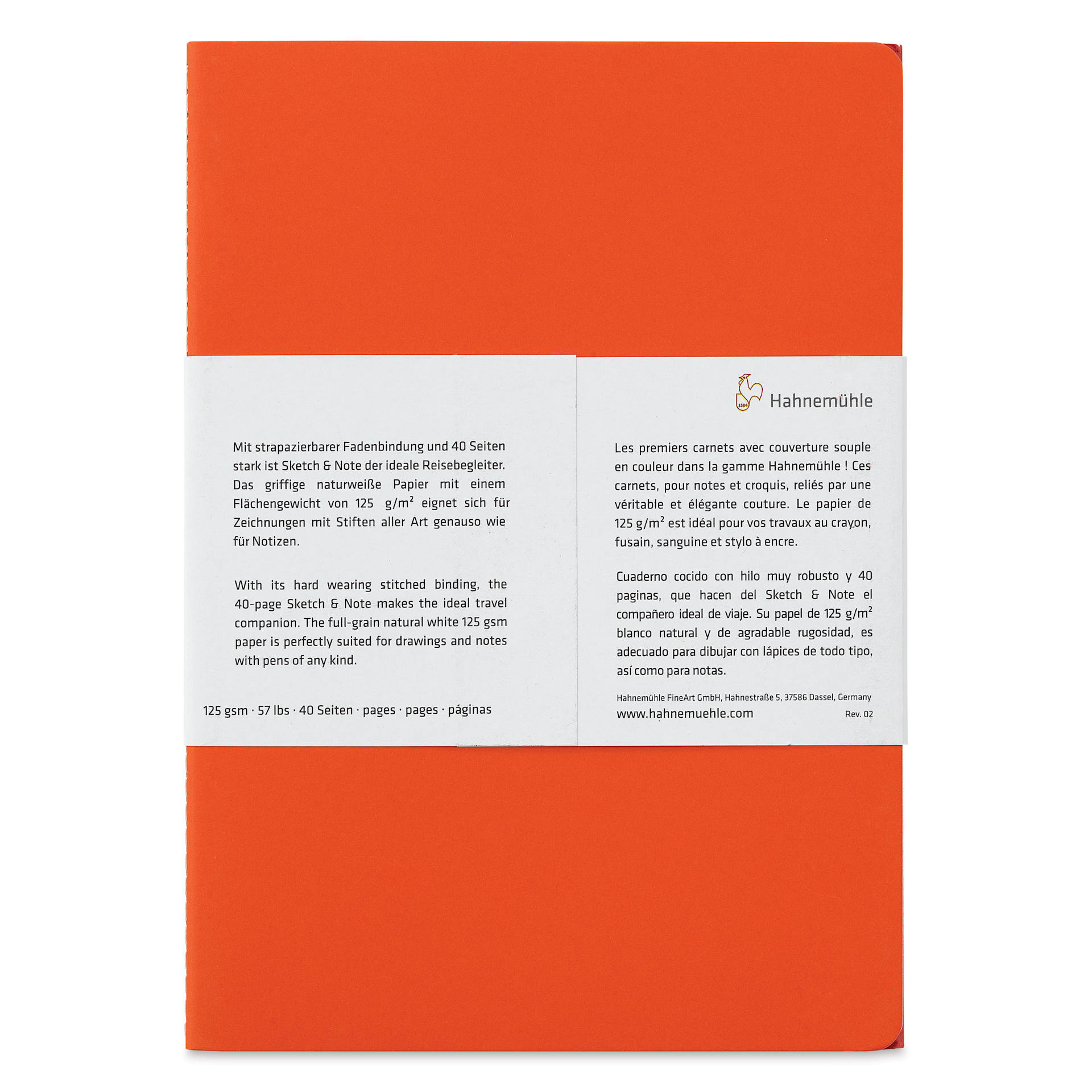 Hahnemühle Sketch and Note Booklets - Back of the Orange, 5.83" x 8.27" booklet