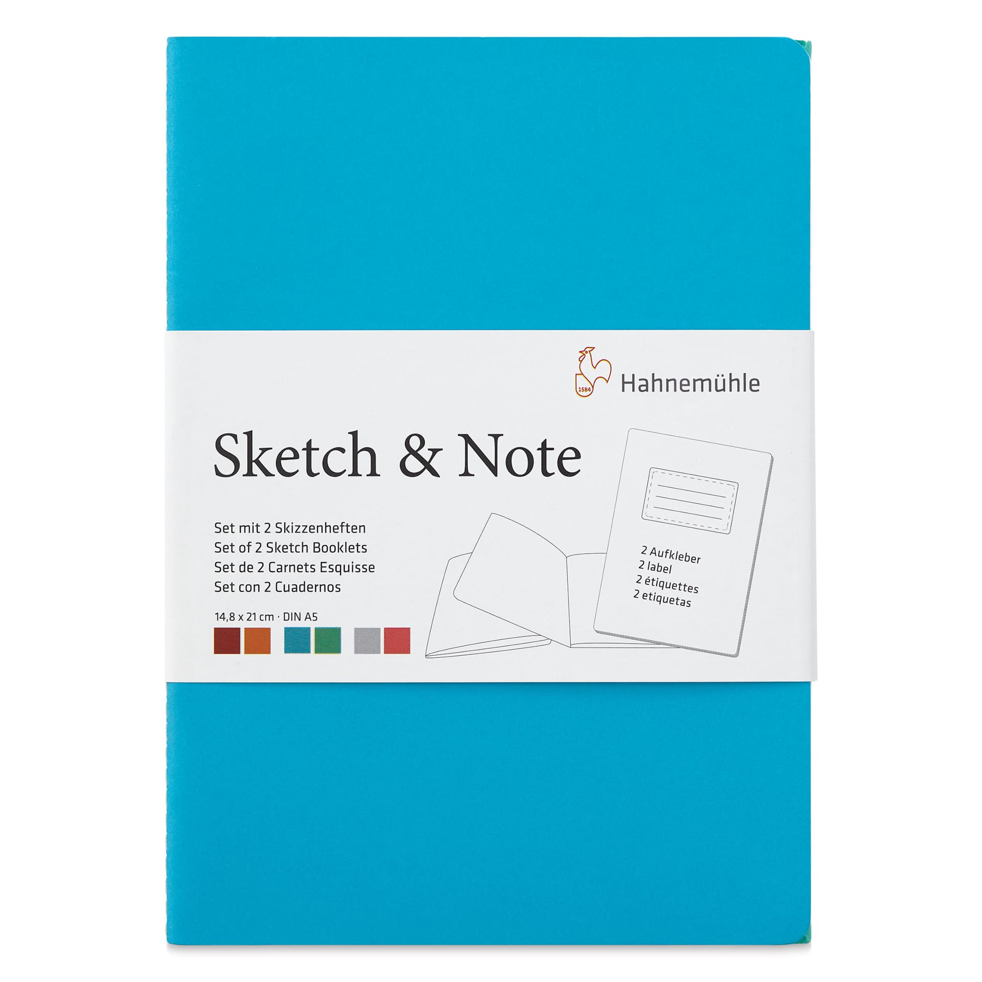 Hahnemühle Sketch and Note Booklets - Front of the Blue, 5.83" x 8.27" booklet
