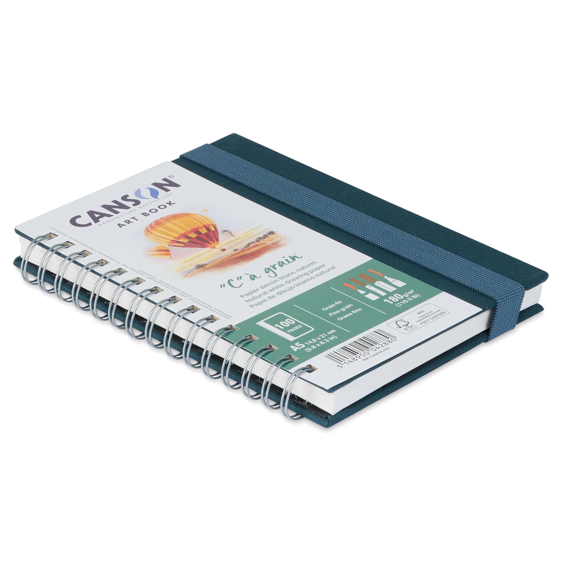 Canson C' a Grain Drawing Art Book - 50 Sheets, pad laid flat