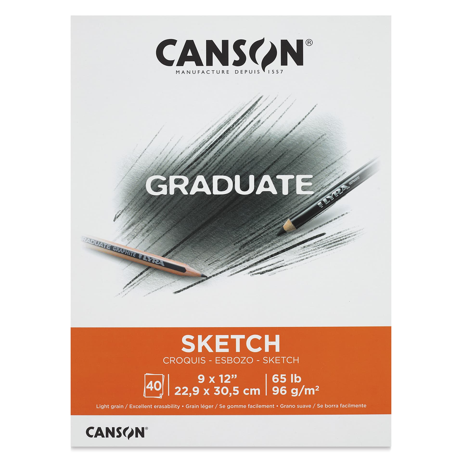 Canson Graduate Sketch Pad - 9" x 12", front cover