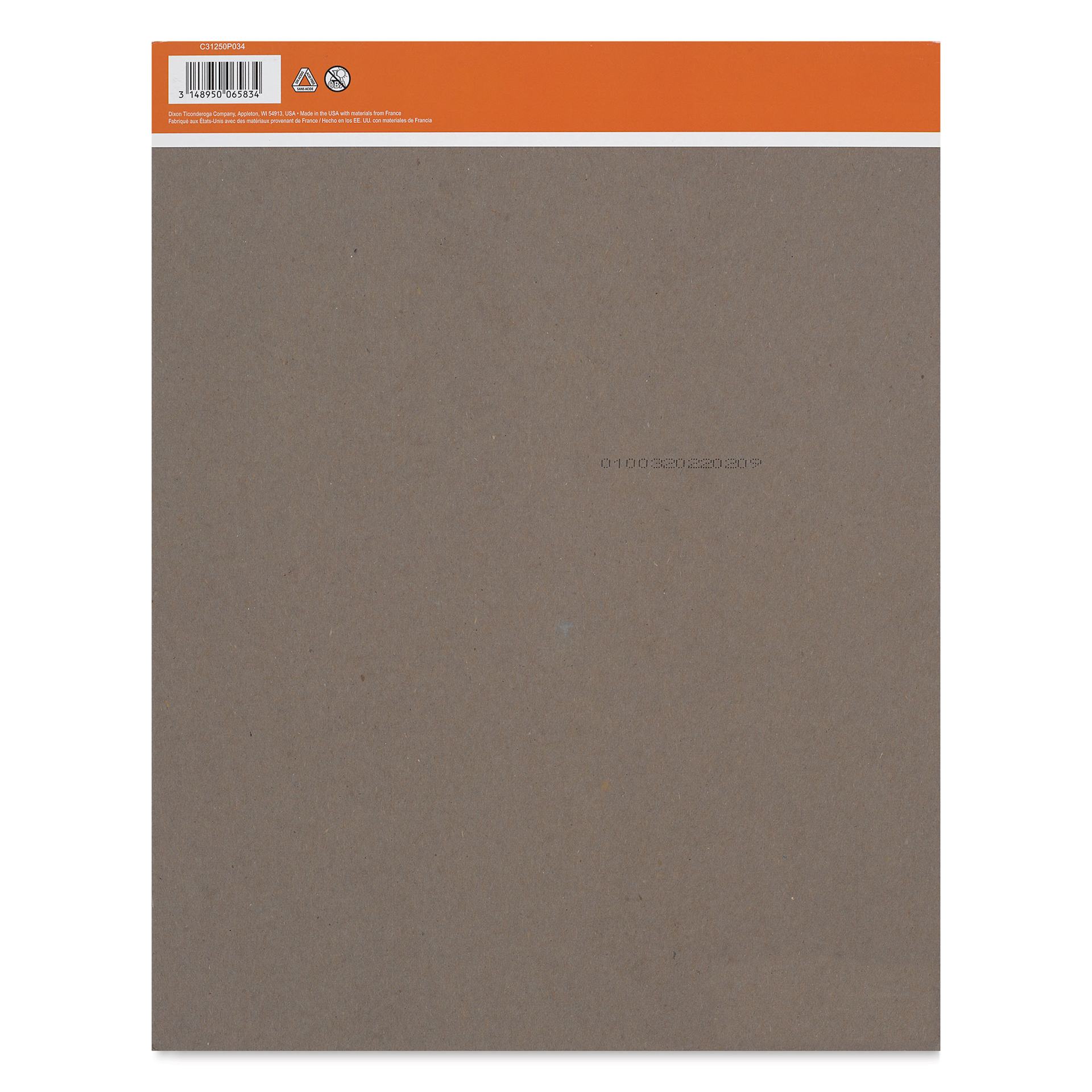 Canson Graduate Sketch Pad - 11" x 14", back cover