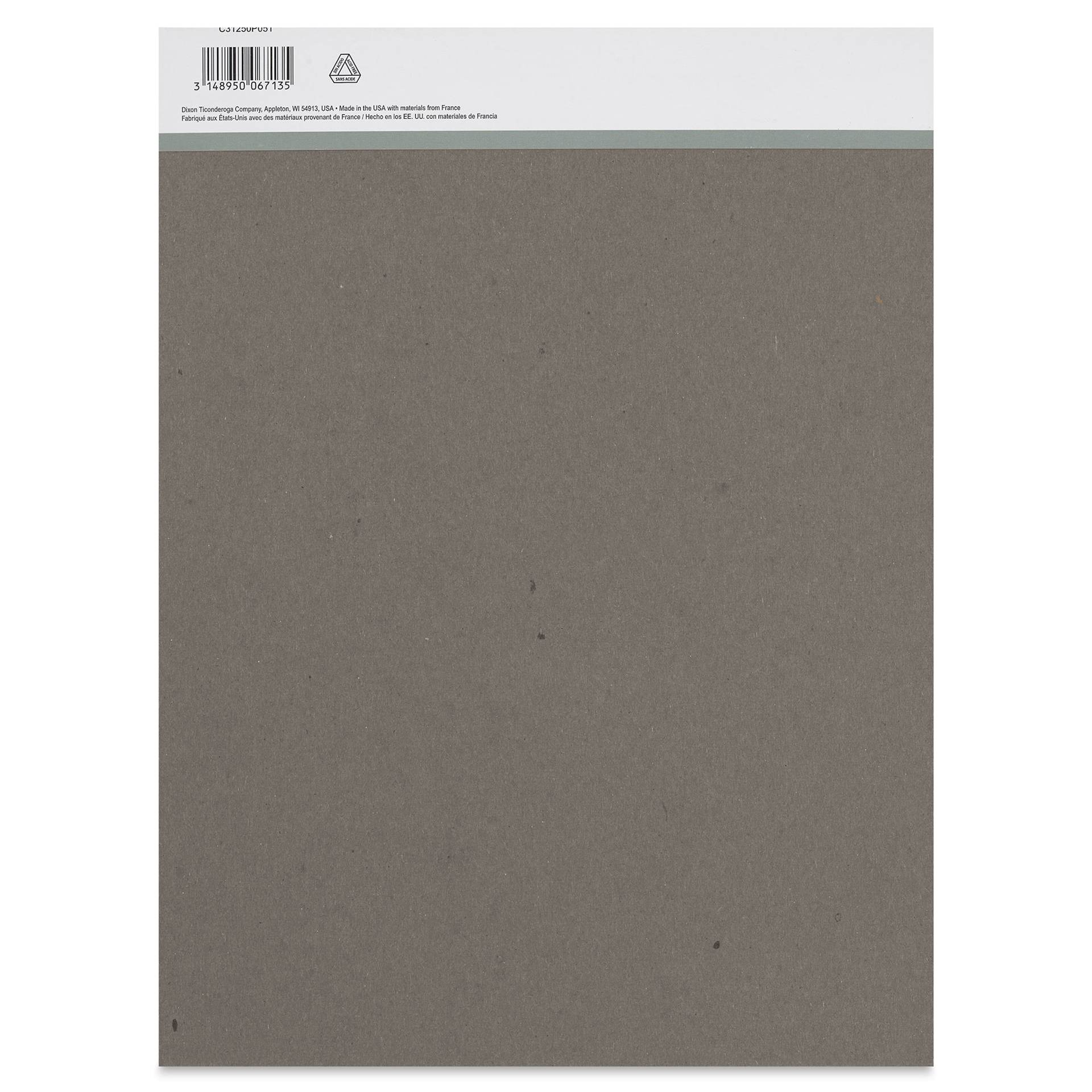 Canson Graduate Toned Mixed Media Pad - Gray, 9" x 12", back cover