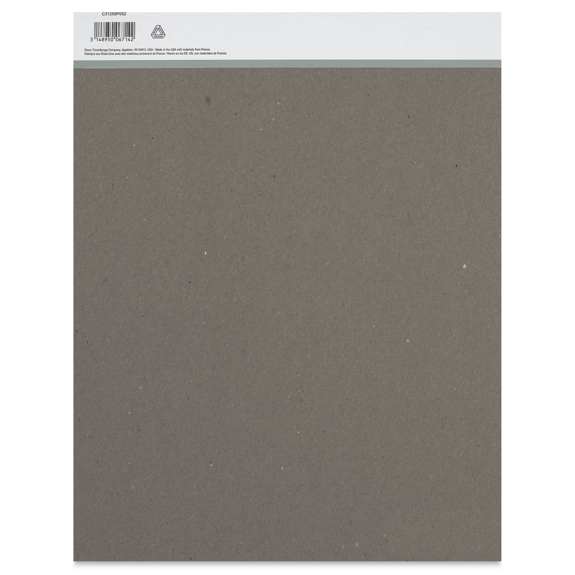 Canson Graduate Toned Mixed Media Pad - Gray, 11" x 14", back cover