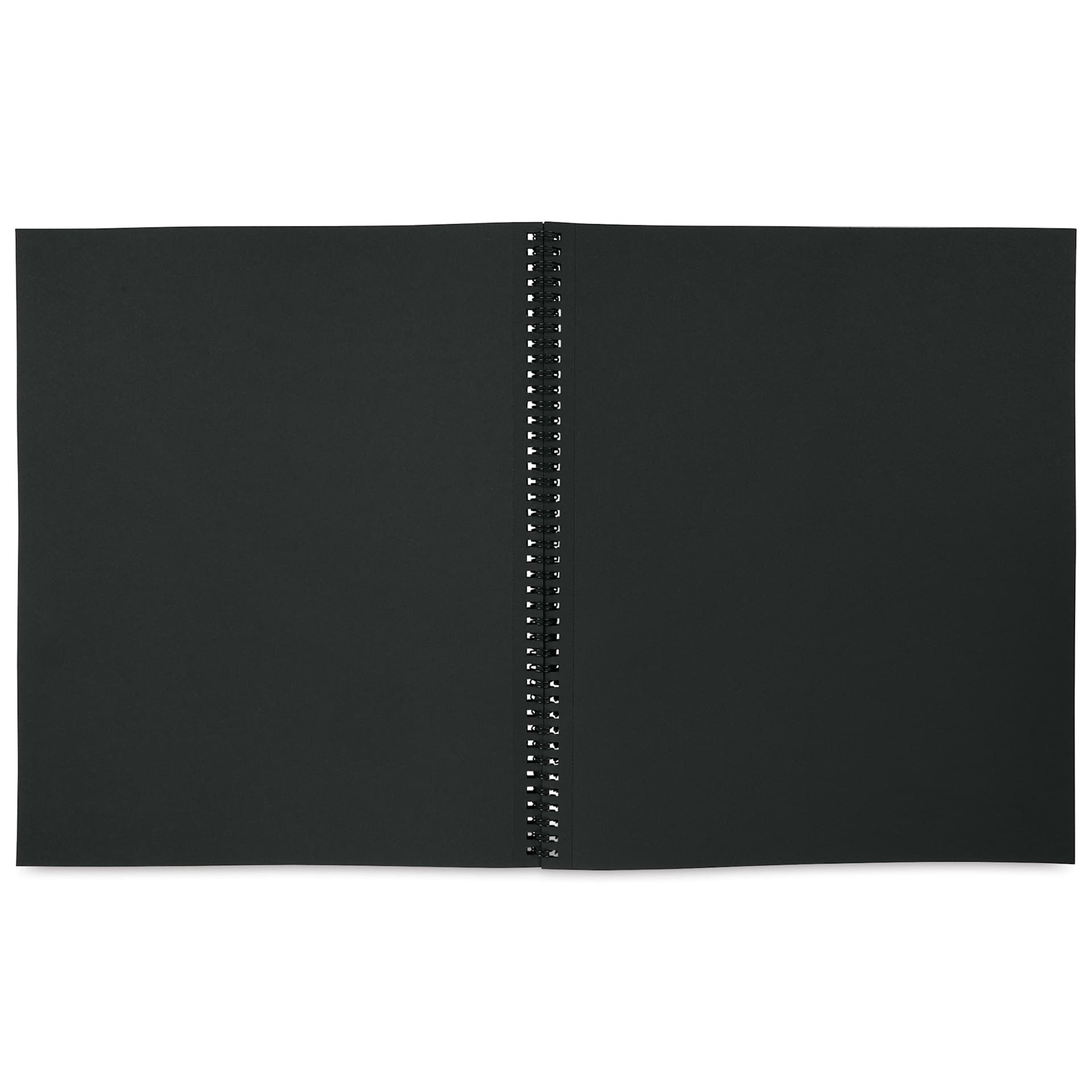 Fabriano 1264 Black Mixed Media Pad - 11" x 14", opened showing sheet