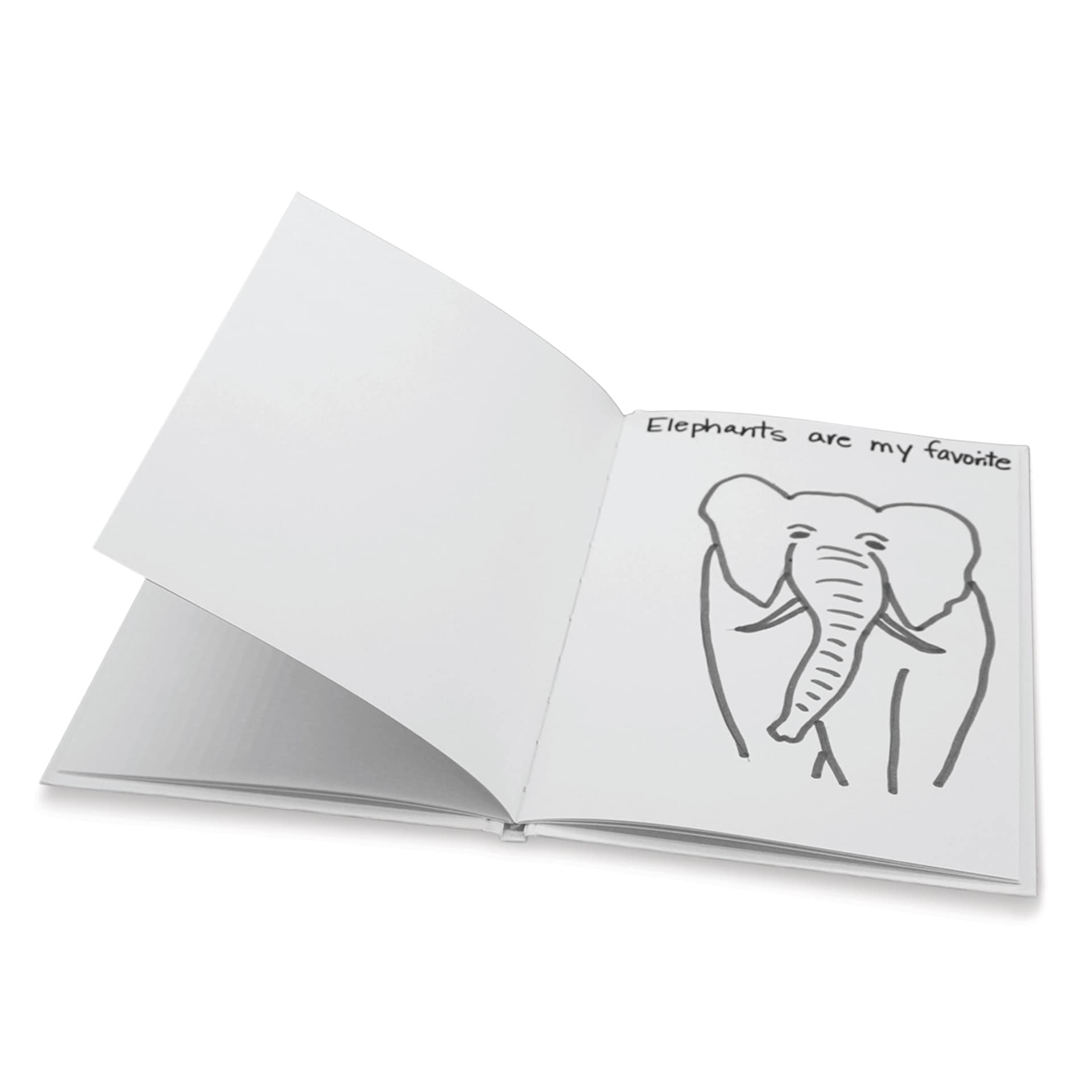Flipside Hayes Hardcover Blank Portrait Book - 8-1/2" x 11", personalized page