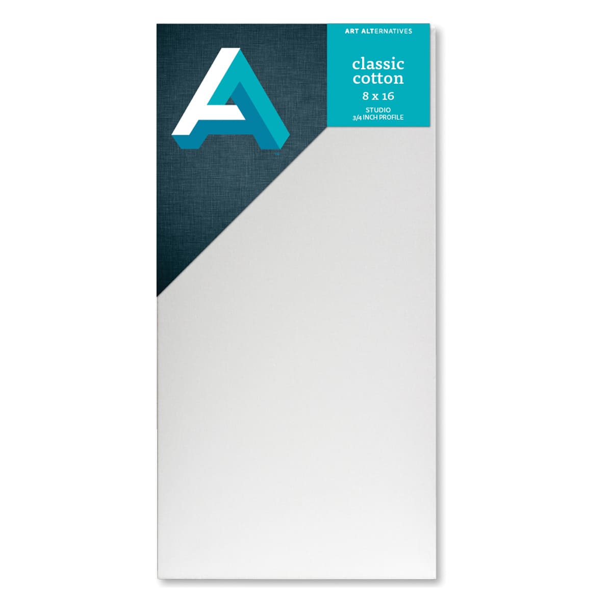 Art Alternatives Classic Cotton Stretched Canvas, Studio, .75 in Profile, 8 in x 16 in