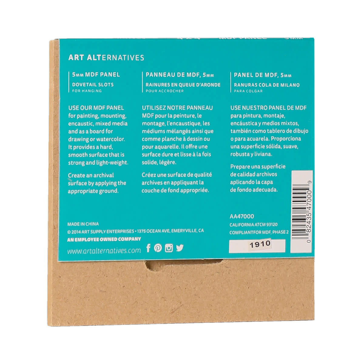 Art Alternatives MDF Panel, 4 in x 4 in