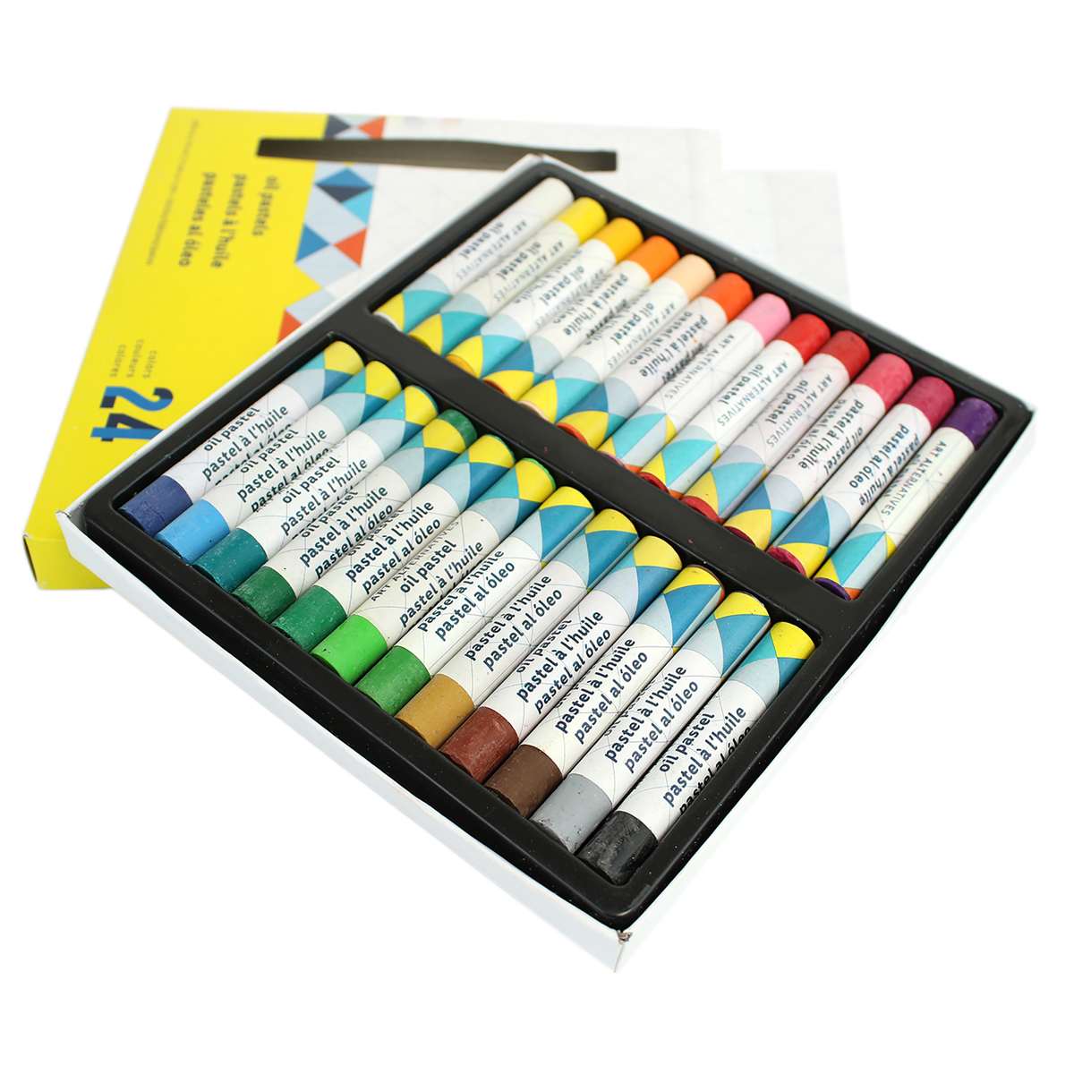 Art Alternatives Oil Pastels - Set of 24 set contents and packaging