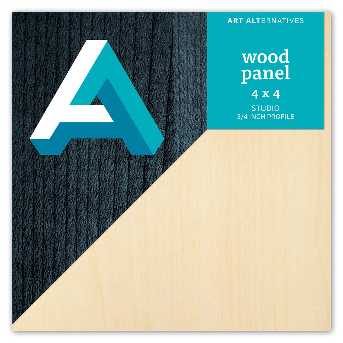 Art Alternatives Studio Wood Panel, .75 in Profile, 4 in x 4 in