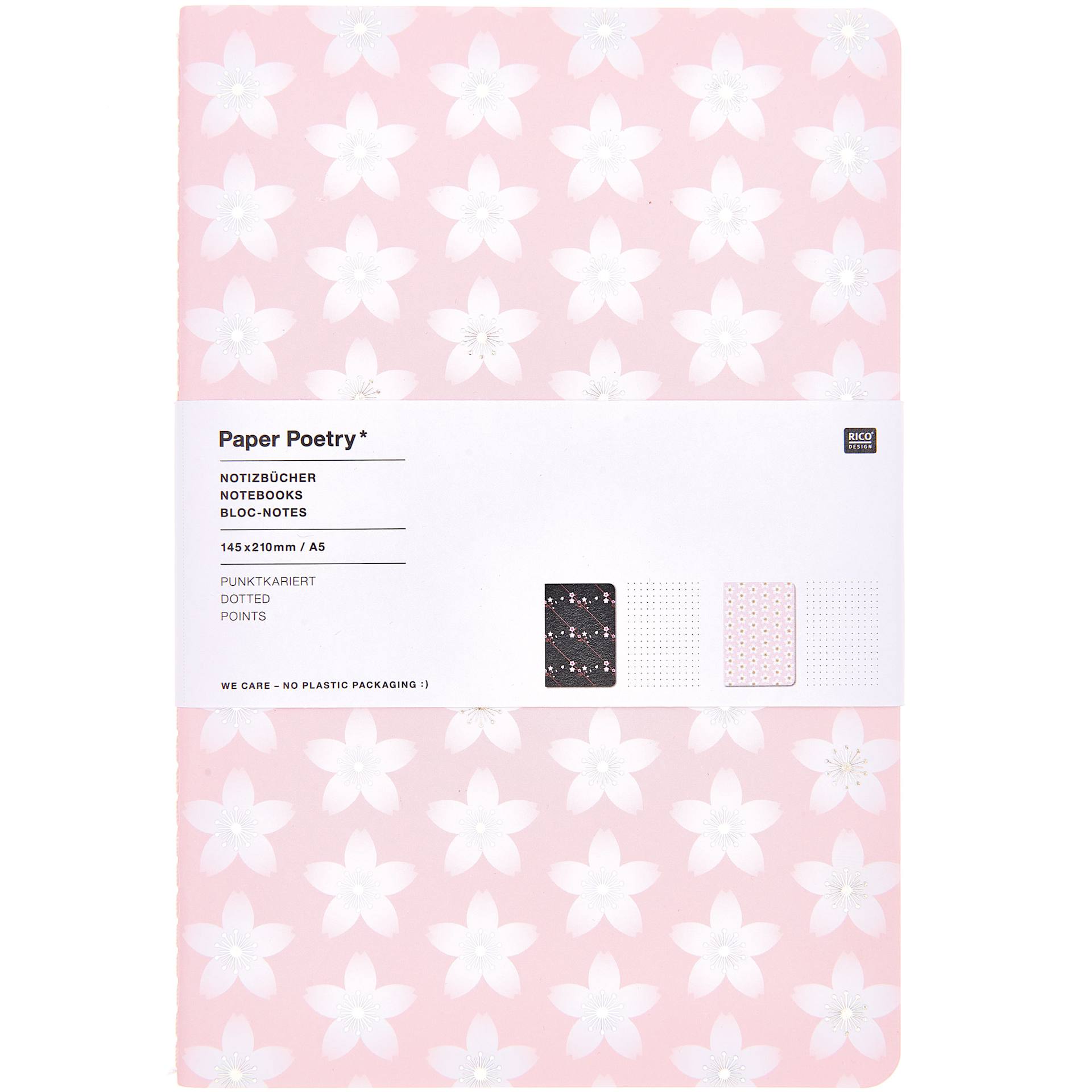 Rico Design Sakura Pink/Blue Set - Dotted, 2 Books/Pkg., A5 (5.7" x 8.3")