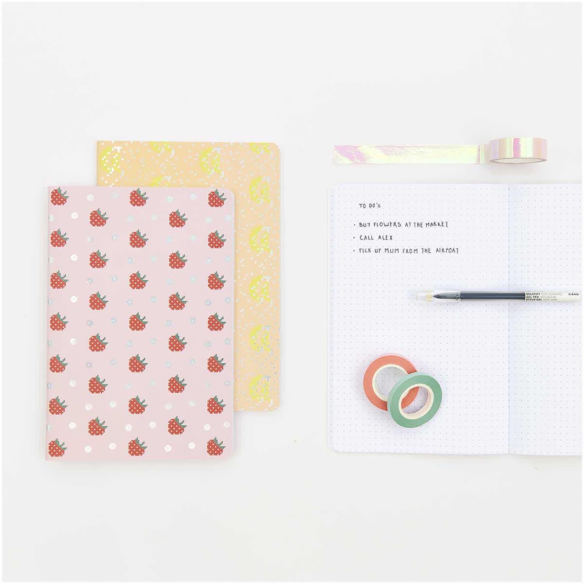 Rico Design Fruits Set - 2 Books/Pkg., A5 (5.7" x 8.3")