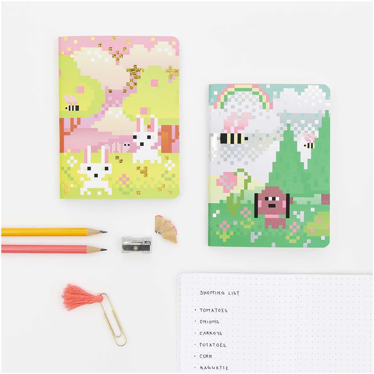 Rico Design Pixels Set - 2 Books/Pkg., A6 (4.25" x 5.5")