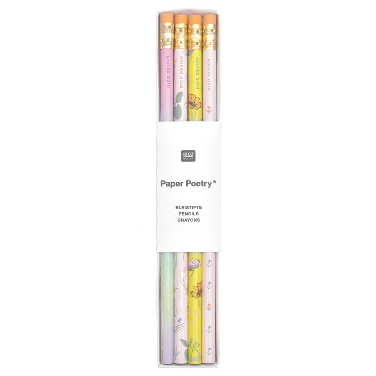 Pencil Sets Flowers Set - 4/Pkg.