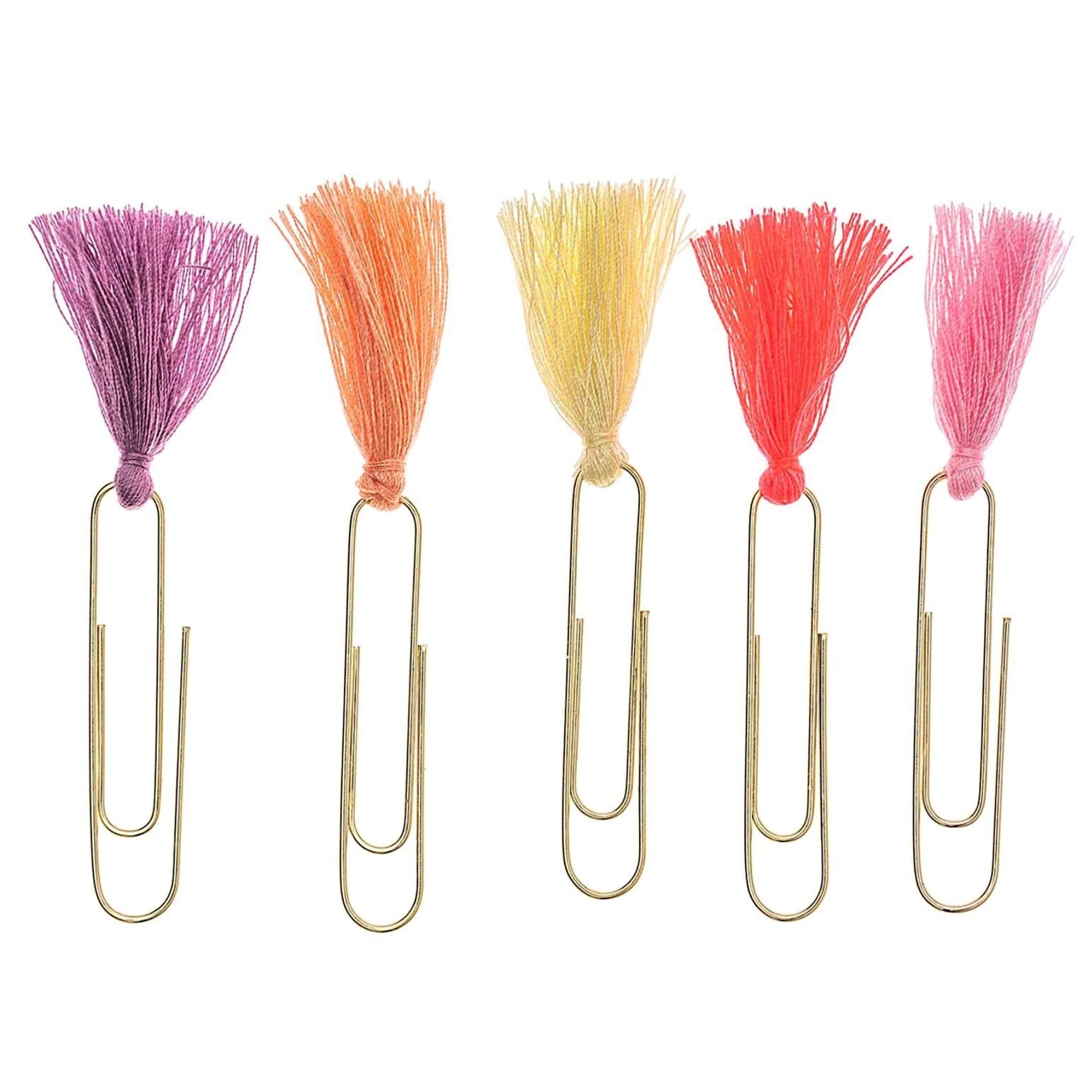 Specialty Paper Clip Sets Tassels - Pink, 5/Pkg.