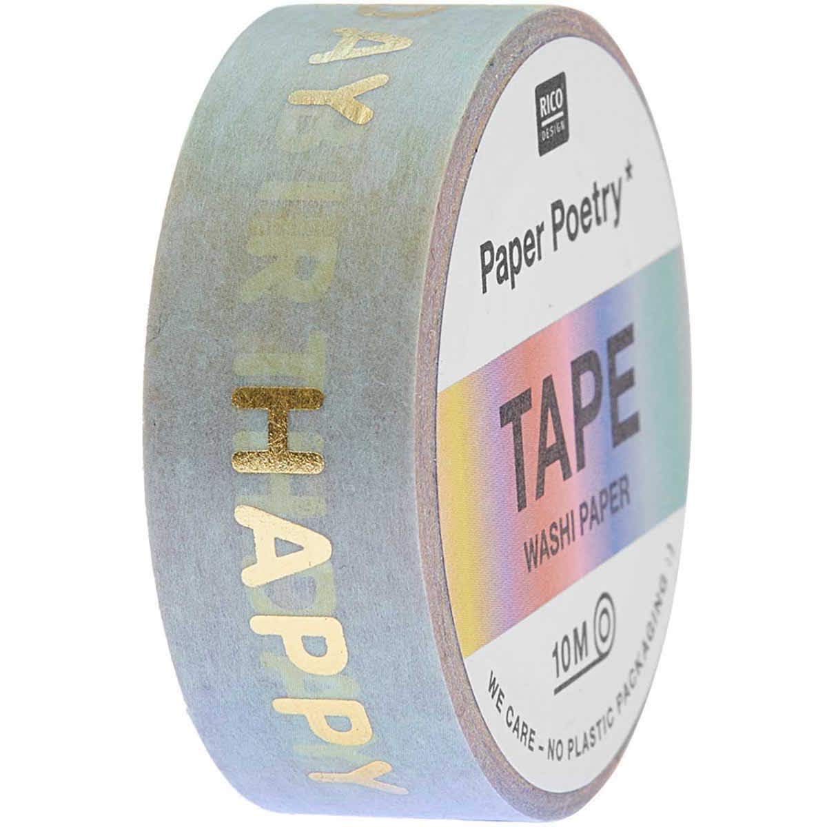 Washi Tapes Happy Birthday - Rainbow