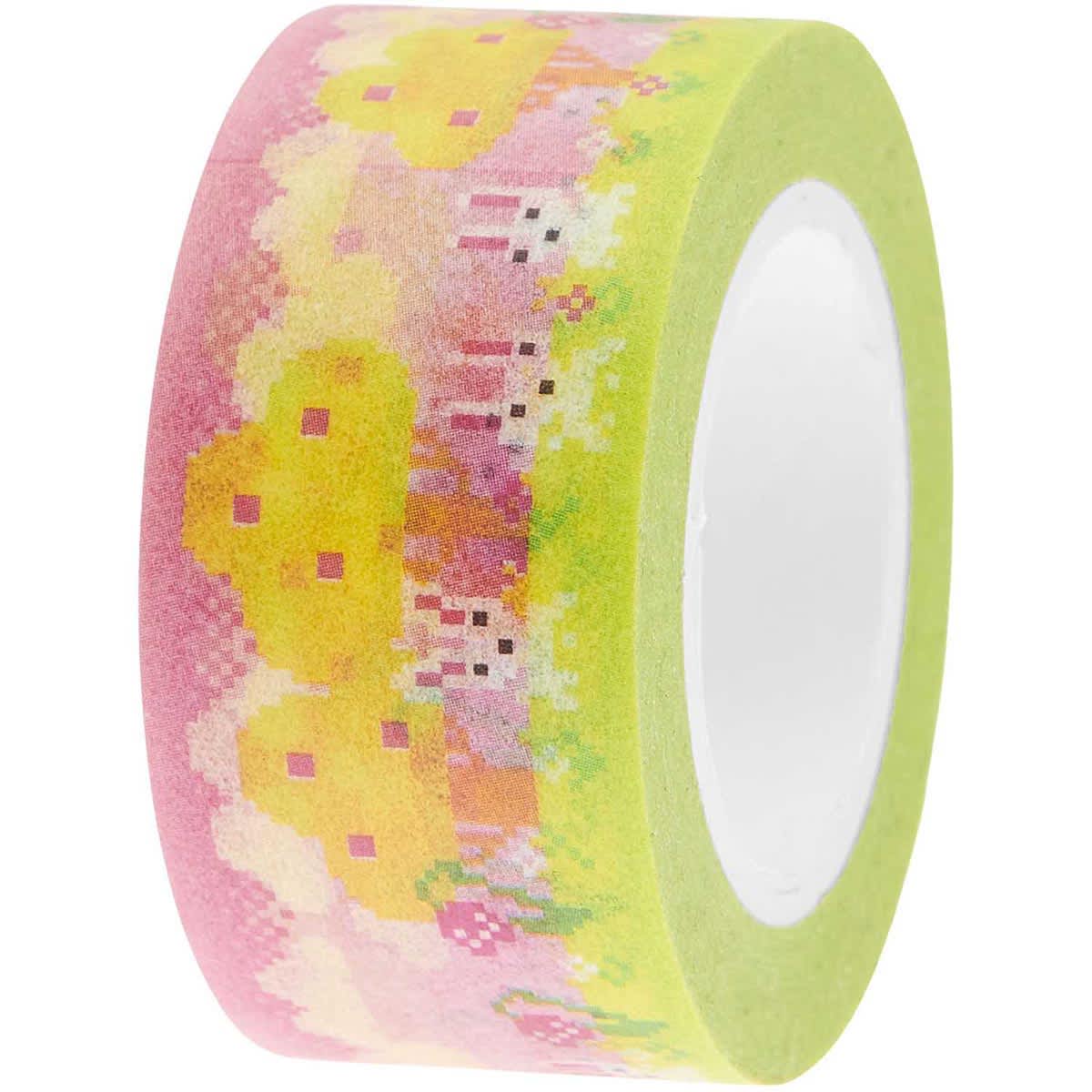 Washi Tapes Pixel Landscape - Pink