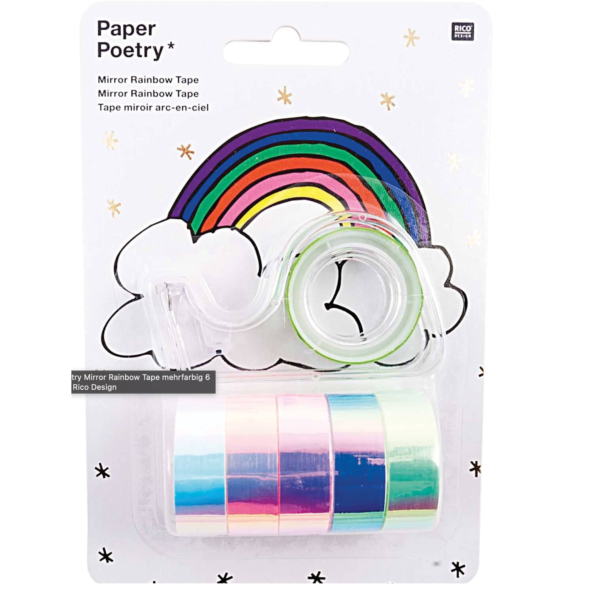 Rico Tapes Mirror Rainbow Set 6Pk