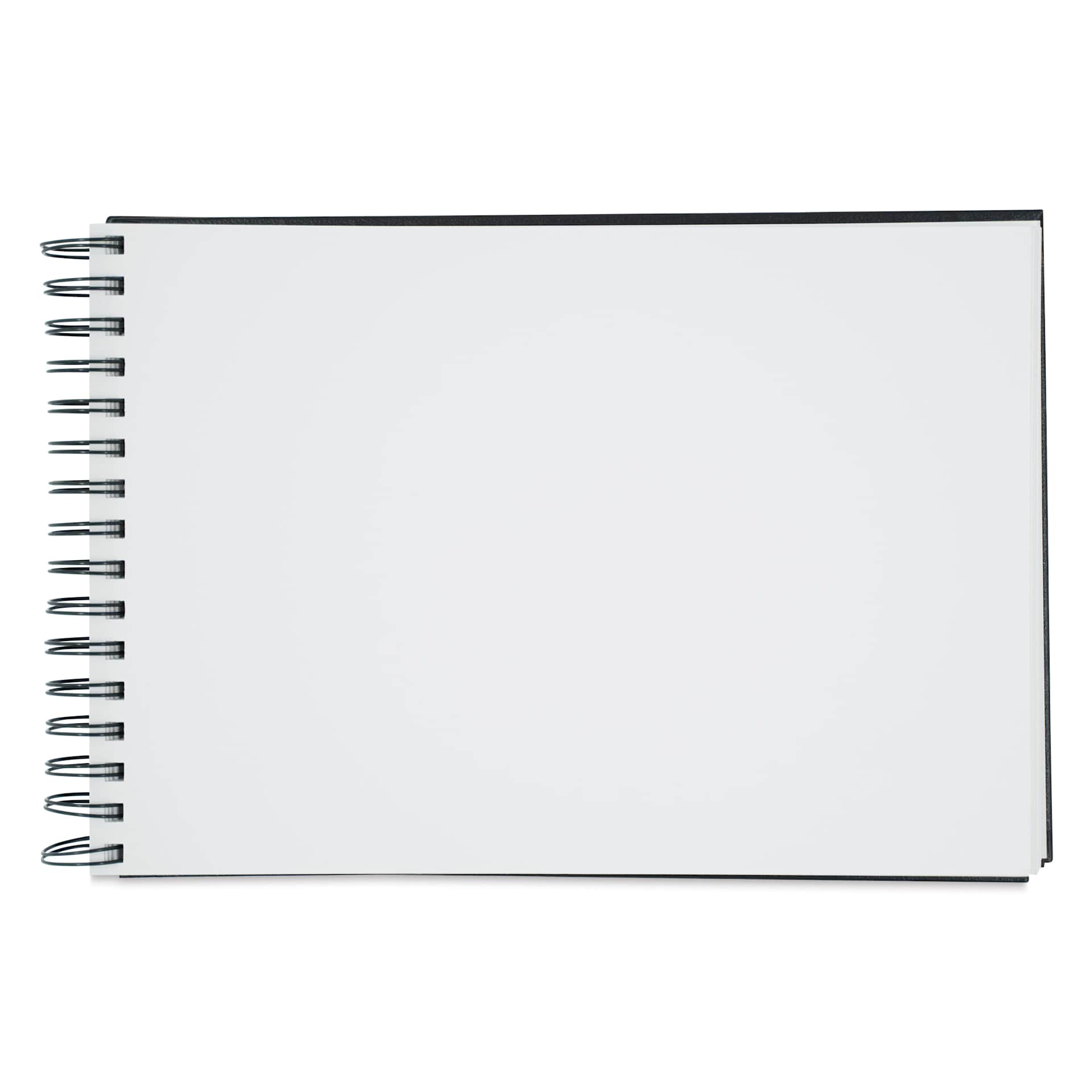 Art Alternatives Spiral-Bound Sketchbook - Landscape, 80 Sheets, White, 8" x 11", open